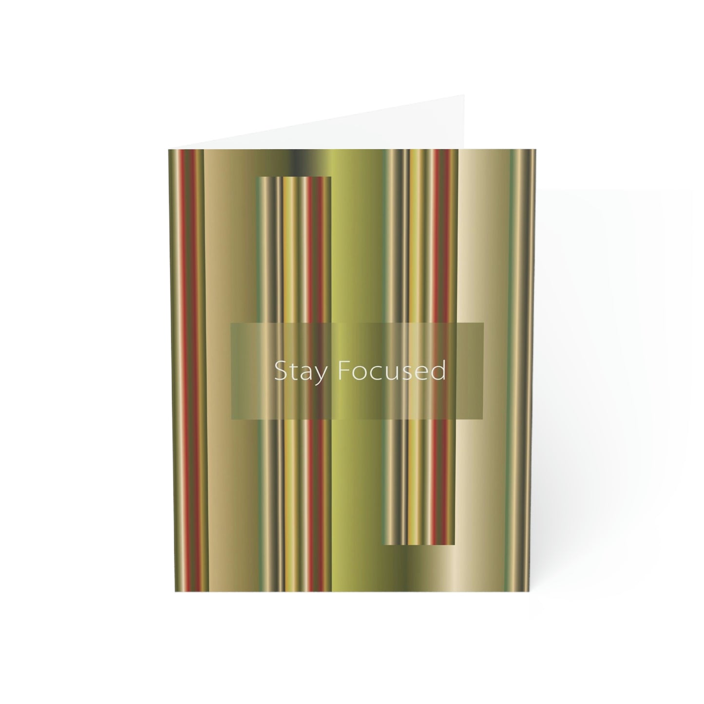 Folded Greeting Cards Vertical (1, 10, 30, and 50pcs) Stay Focused - Design No.300