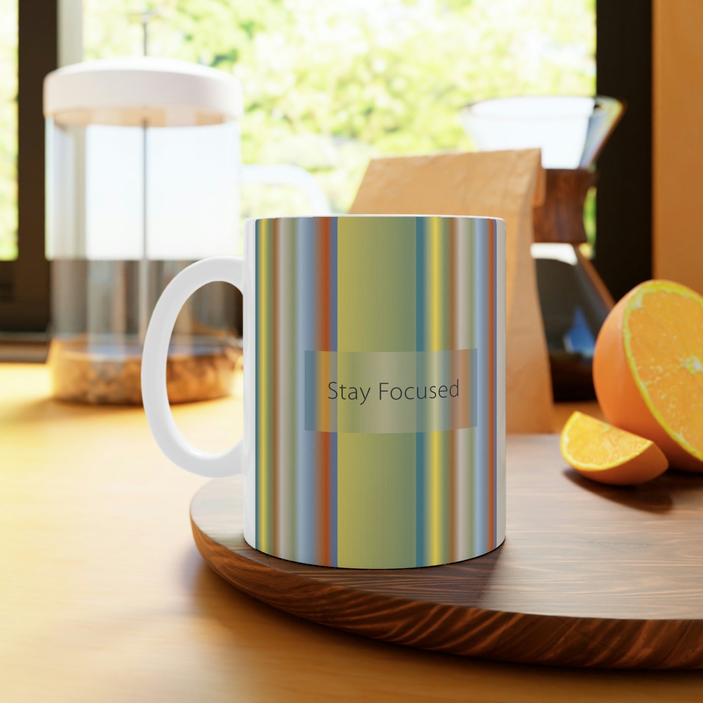 Ceramic Mug 11oz, Stay Focused - Design No.200