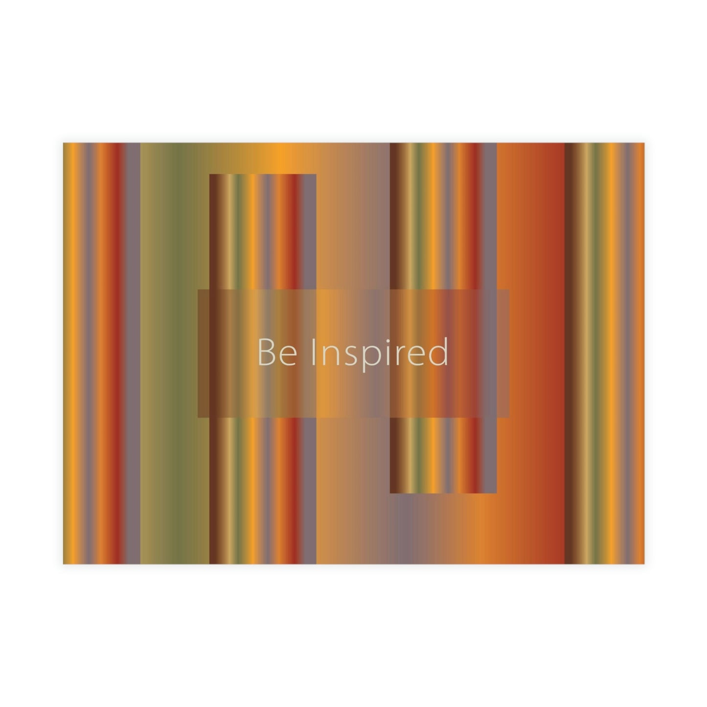 Unfolded Greeting Cards Horizontal (10, 30, and 50pcs) Be Inspired - Design No.1700