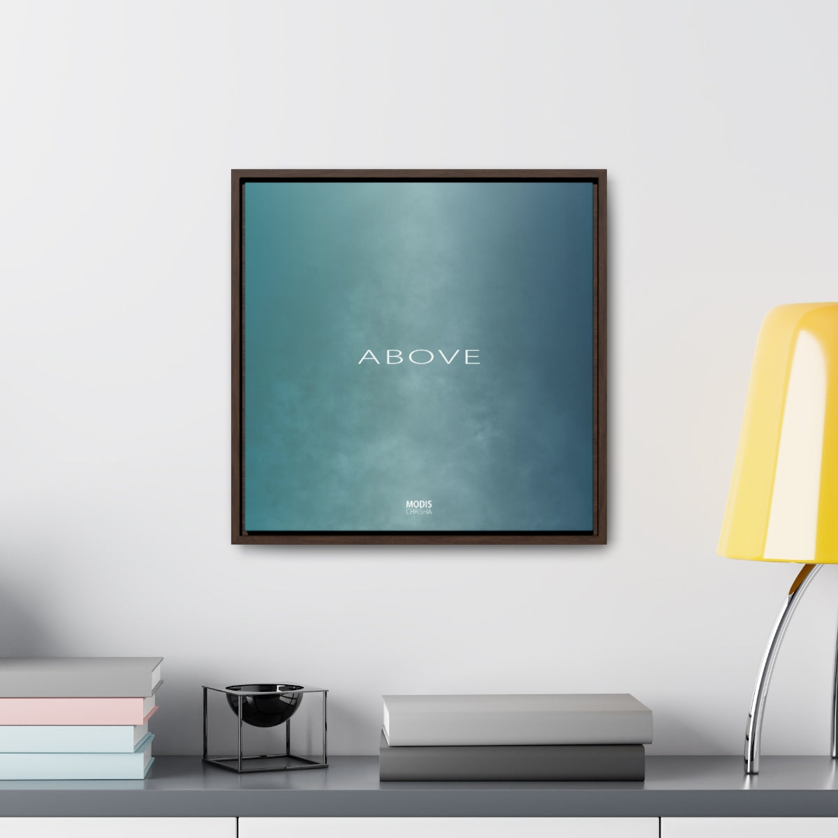 Canvas Gallery Wrap Square Framed 16“ x 16“ - Design Above