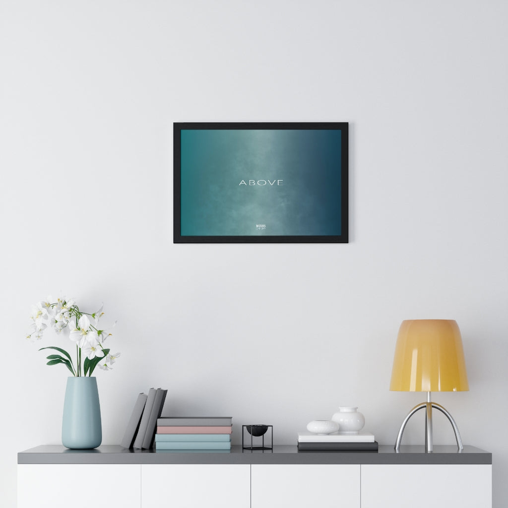 Poster Framed Horizontal Premium 18“ x 12“ - Design Above