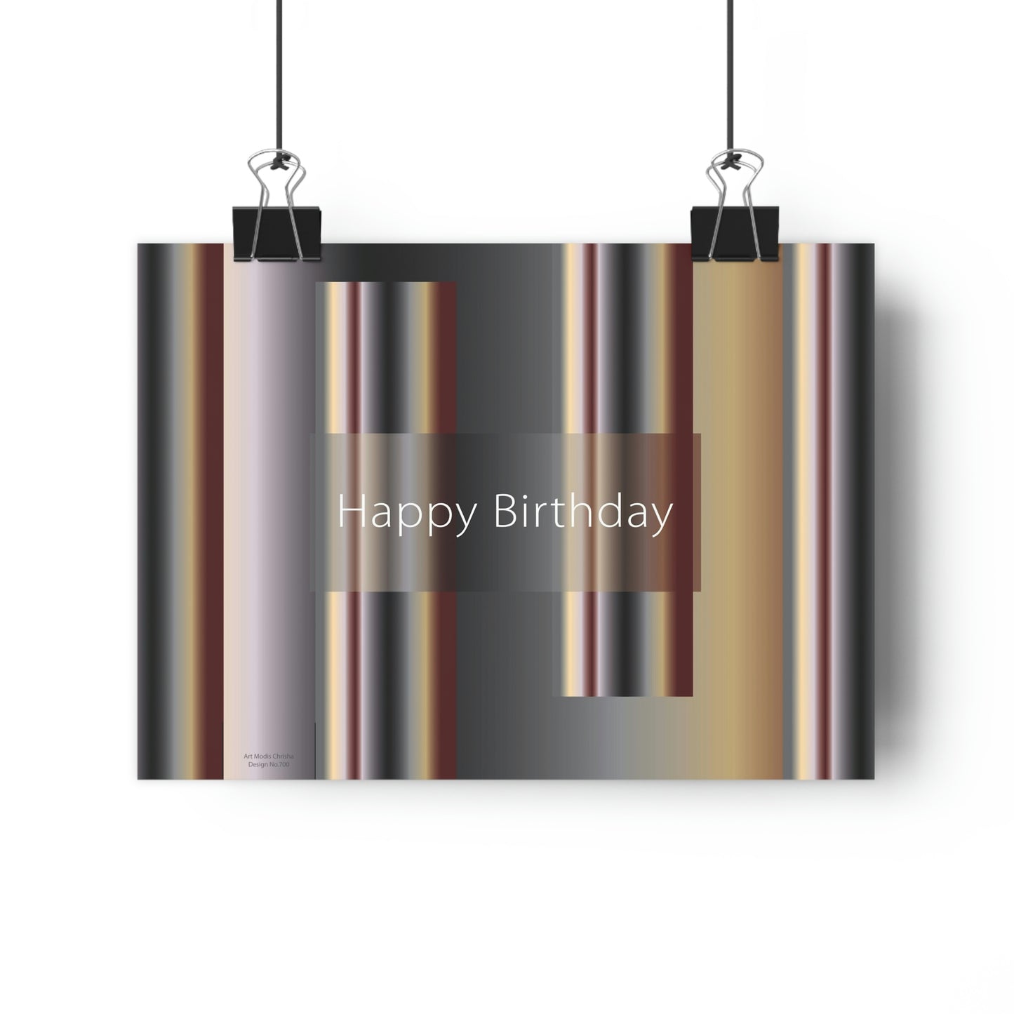 Giclée Art Print 11" x 8" Happy Birthday, Design No.700