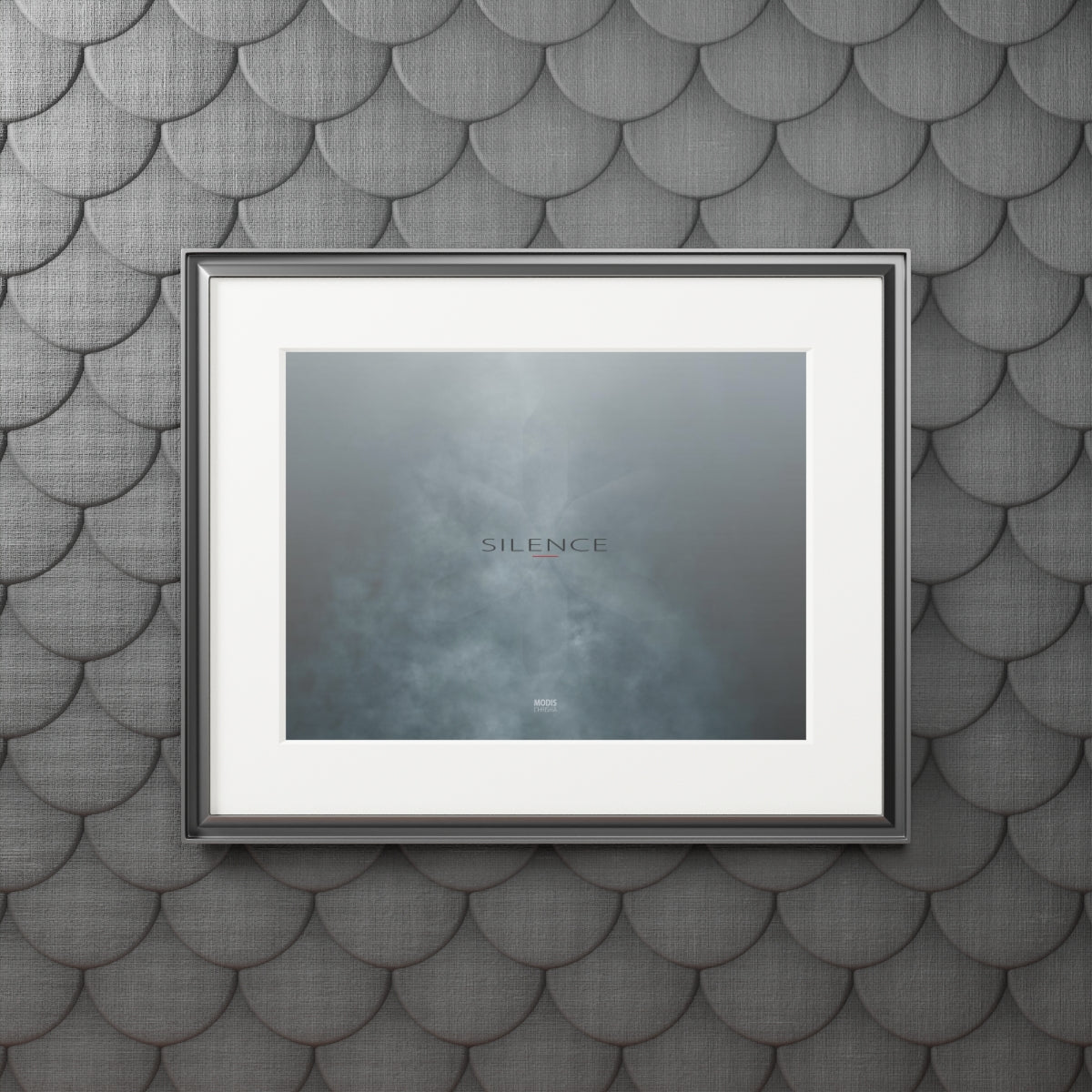 Fine Art Print (Passepartout Paper Vertical Frame) 20″ × 16″ Design 'Silence'