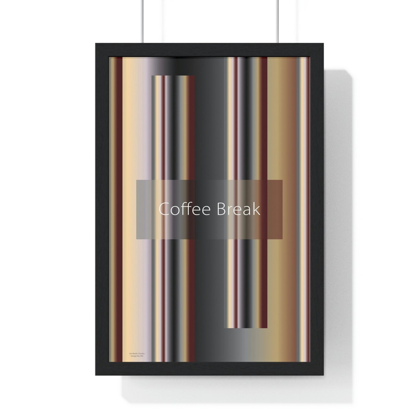 Premium Framed Vertical Poster 12″ × 18″ Coffee Break - Design No.700