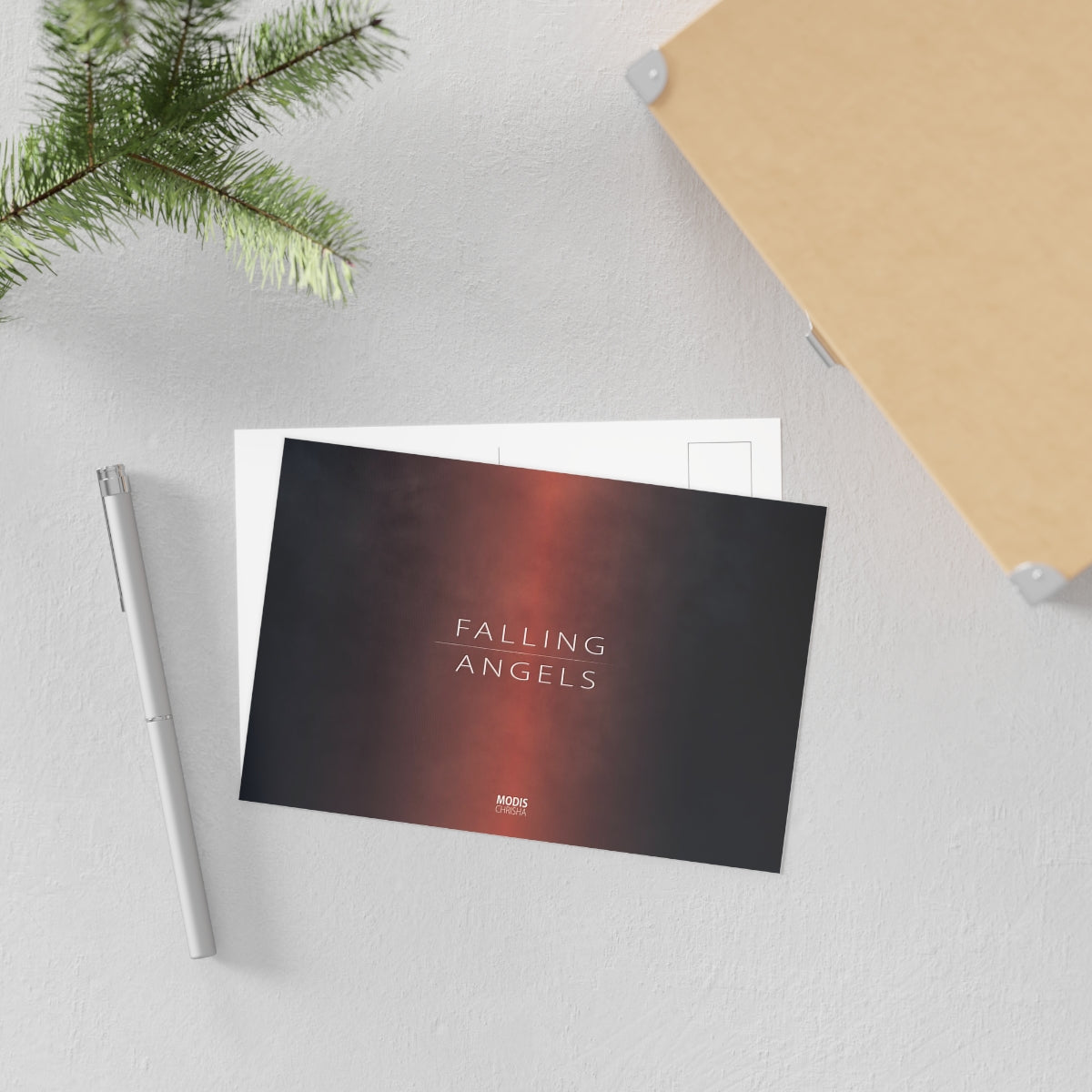 Fine Art Postcard (horizontal) - Design 'Falling Angels'