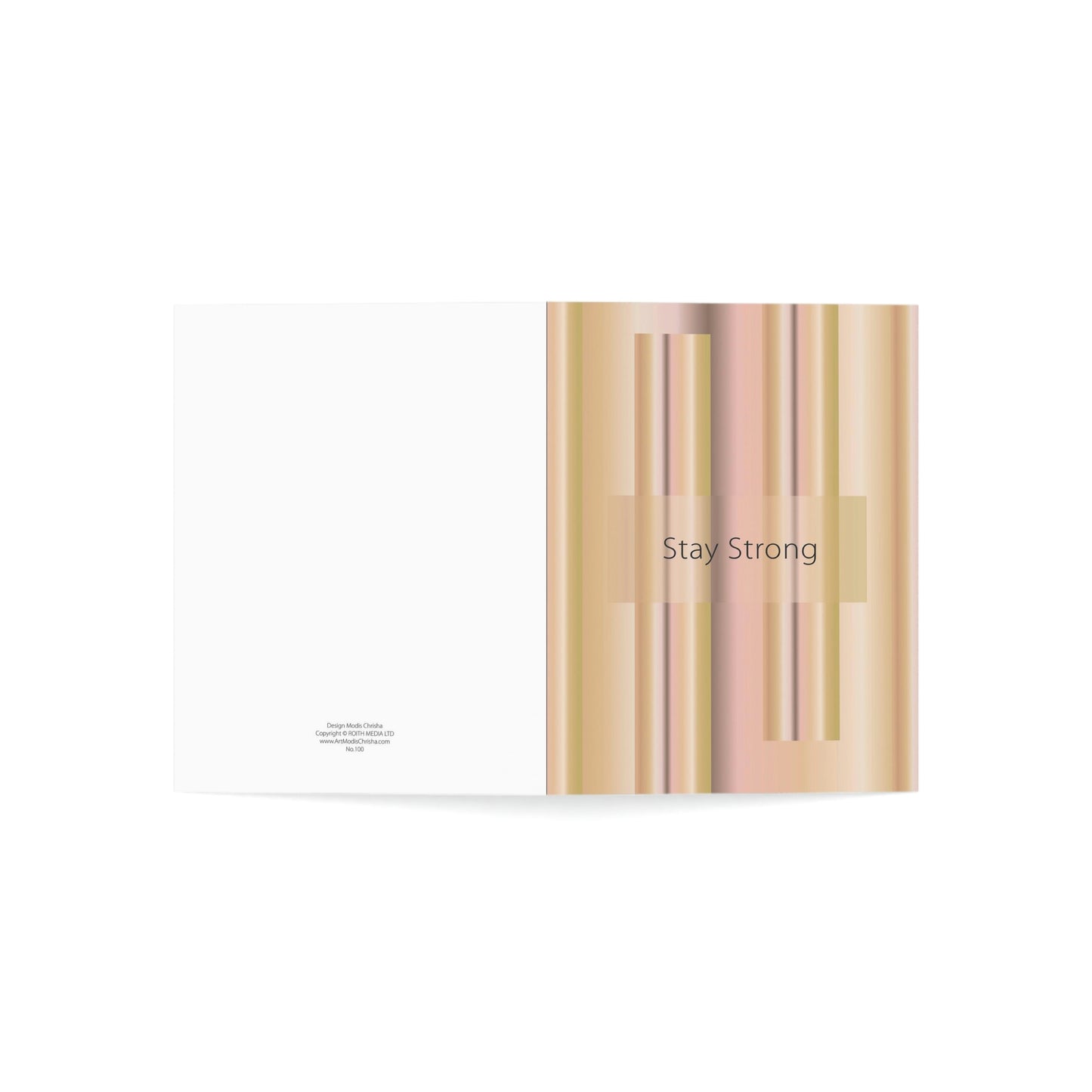 Folded Greeting Cards Vertical (1, 10, 30, and 50pcs) Stay Strong - Design No.100