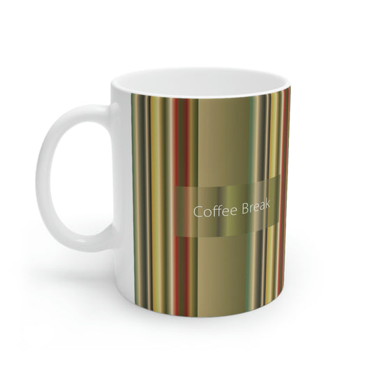 Ceramic Mug 11oz, Coffee Break - Design No.300