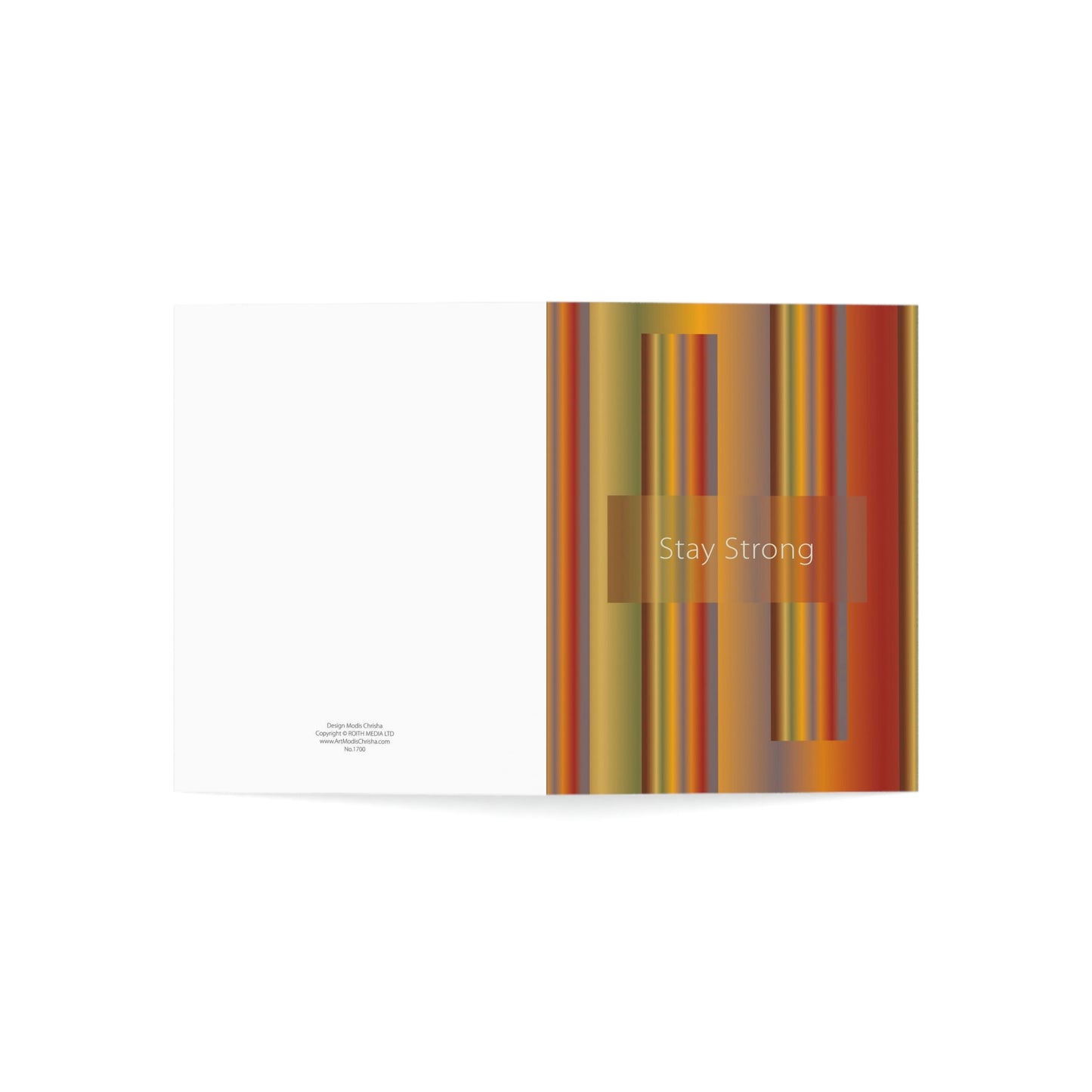 Folded Greeting Cards Vertical (1, 10, 30, and 50pcs) Stay Strong - Design No.1700