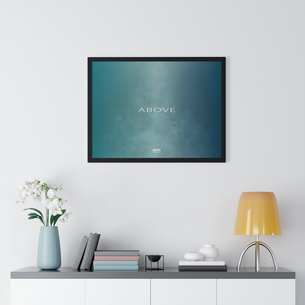 Poster Framed Horizontal Premium 24“ x 18“ - Design Above