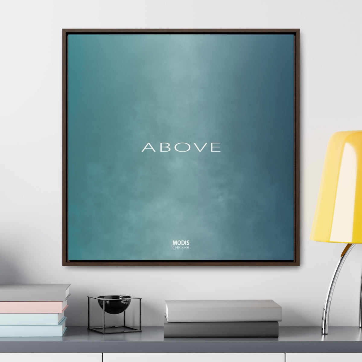 Canvas Gallery Wrap Square Framed 24“ x 24“ - Design Above