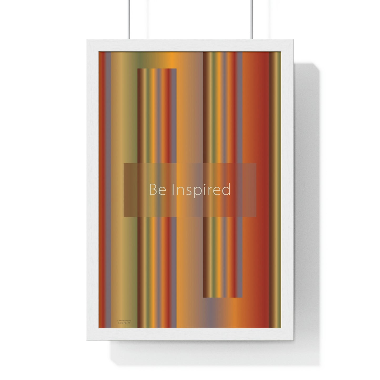 Premium Framed Vertical Poster 12″ × 18″ Be inspired - Design No.1700