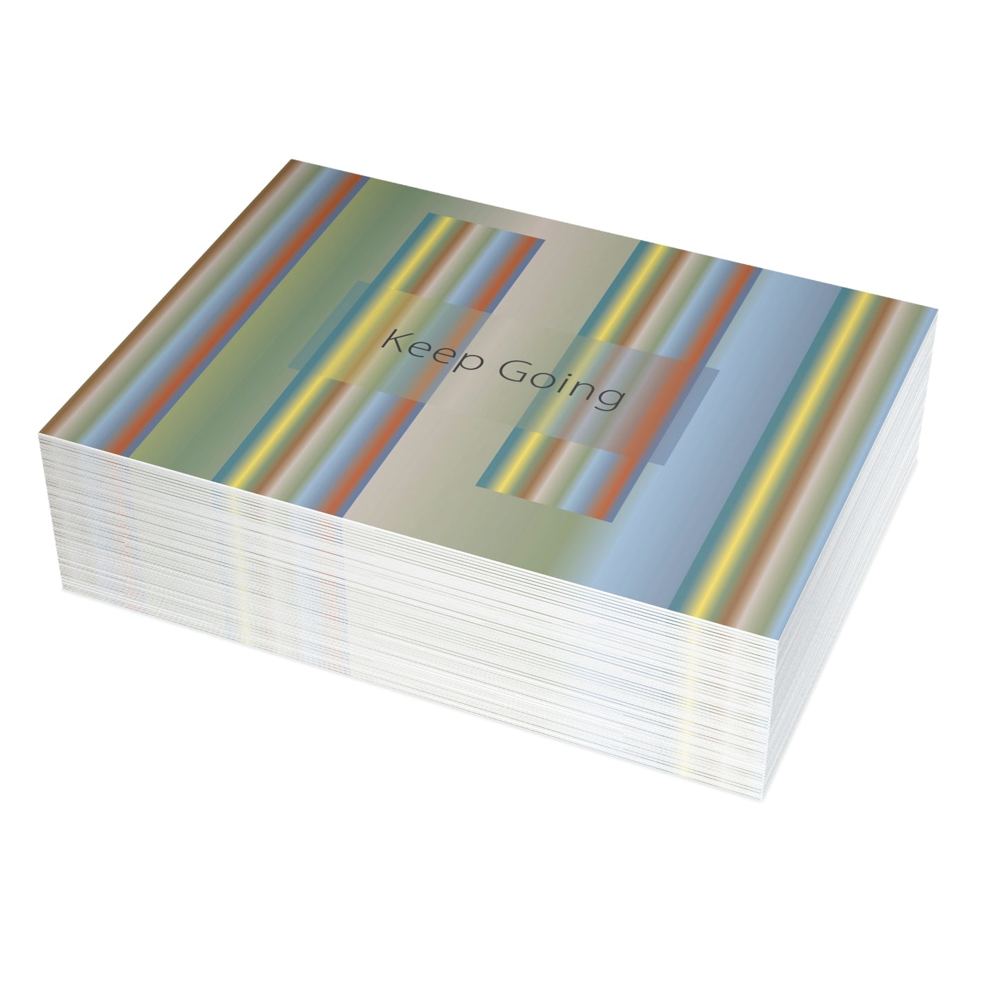 Unfolded Greeting Cards Horizontal (10, 30, and 50pcs) Keep Going - Design No.200