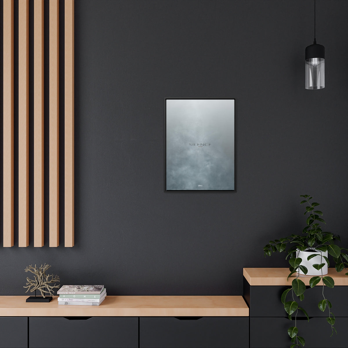 Vertical Framed Gallery Wrap Canvas - 18" x 24" Design 'Silence'
