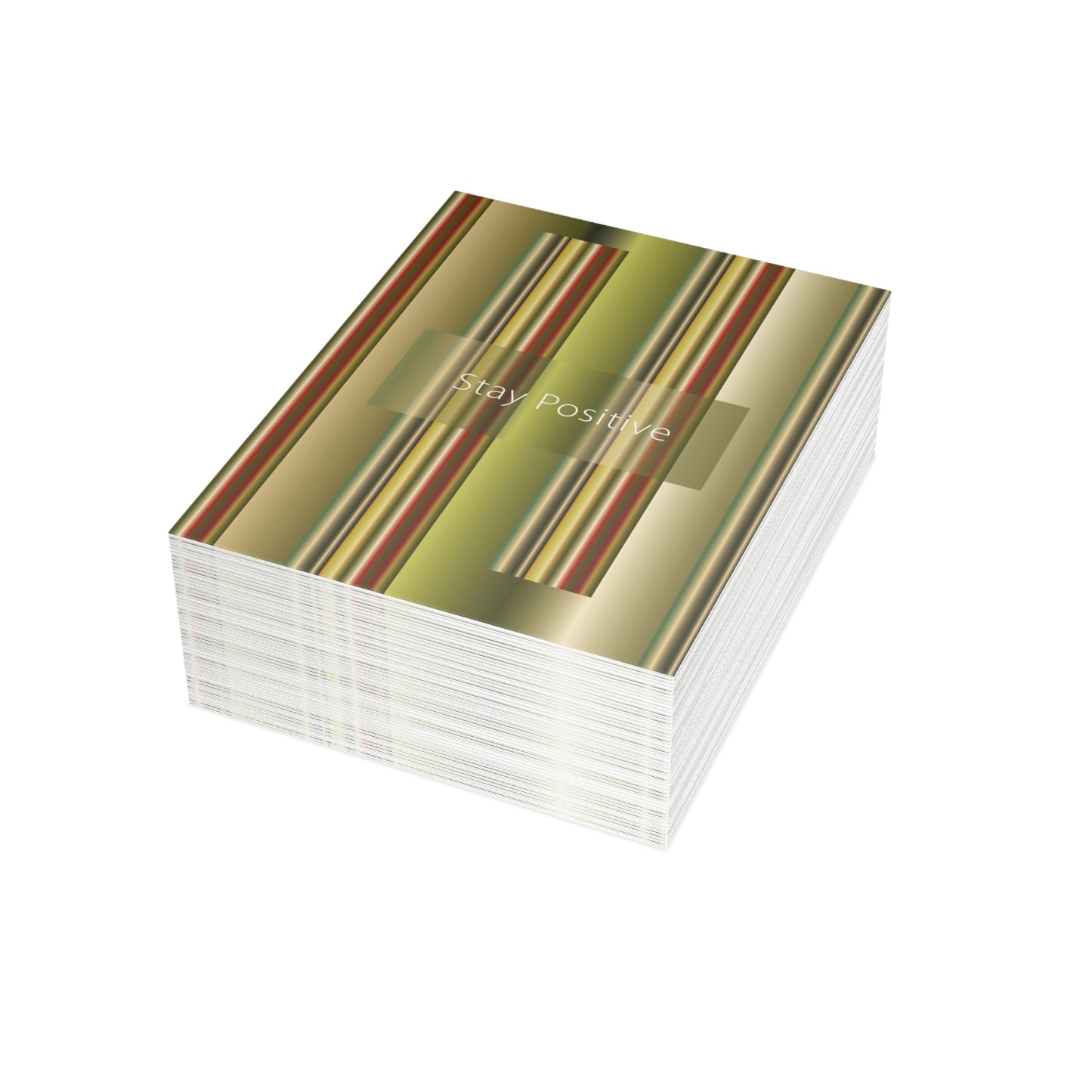 Folded Greeting Cards Vertical (1, 10, 30, and 50pcs) Stay Positive - Design No.300