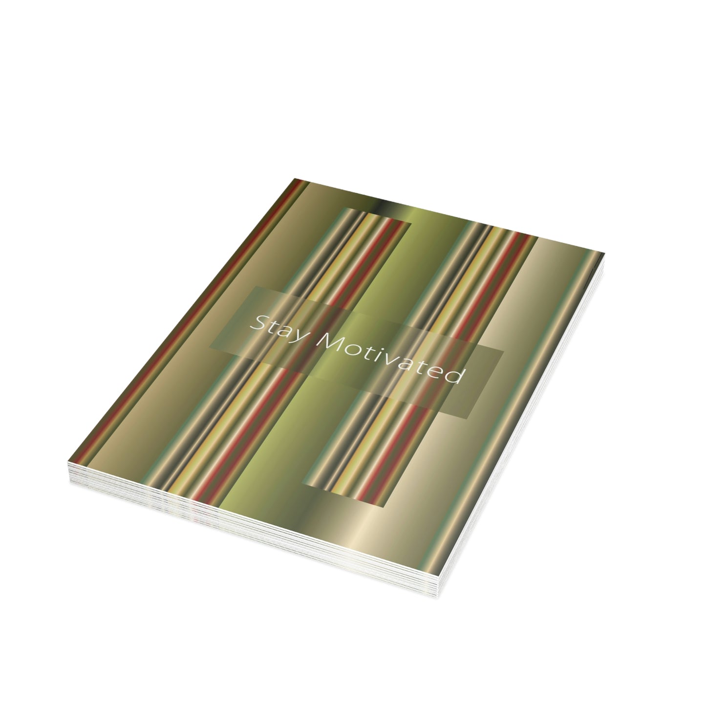 Unfolded Greeting Cards Vertical(10, 30, and 50pcs) Stay Motivated - Design No.300