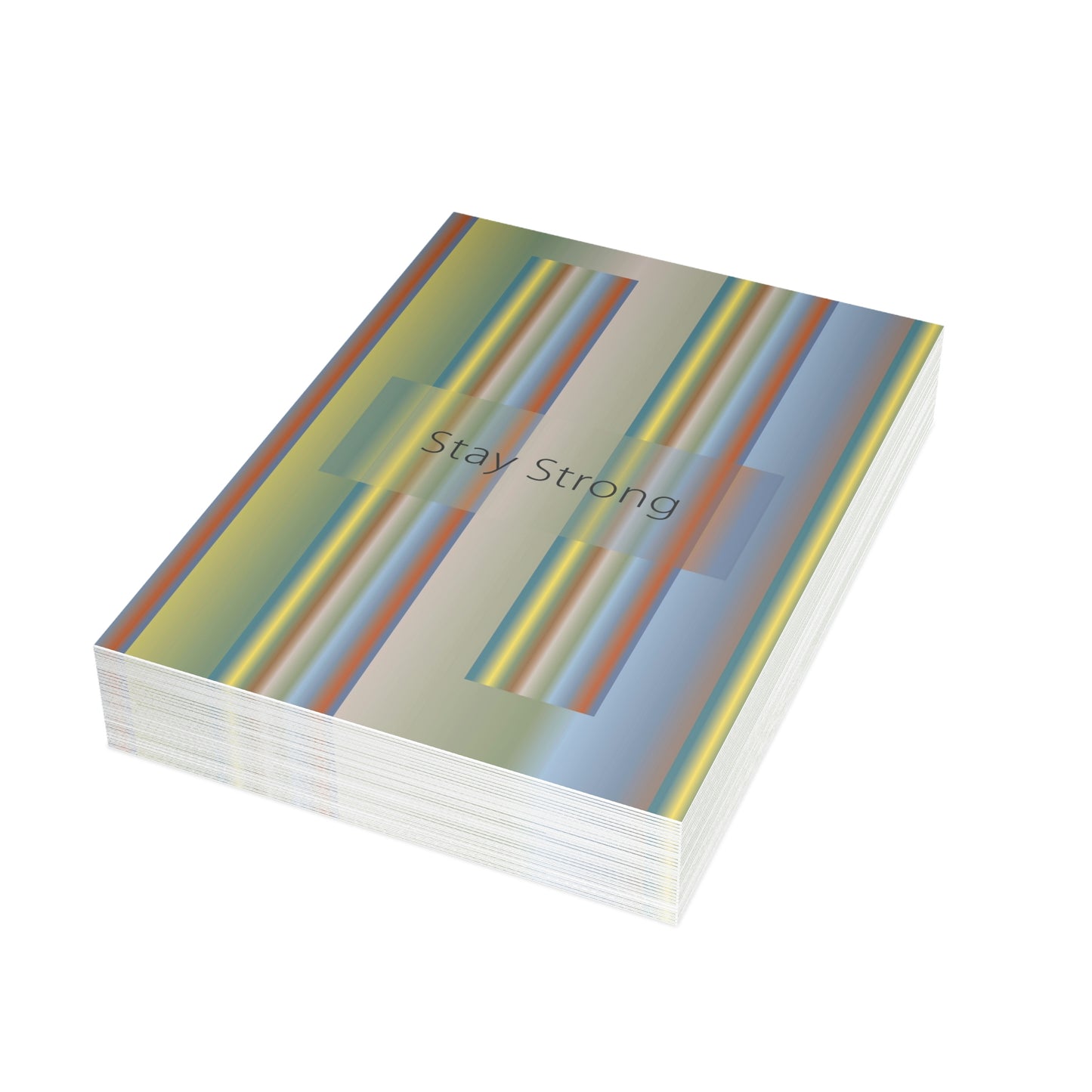 Unfolded Greeting Cards Vertical (10, 30, and 50pcs) Stay Strong - Design No.200