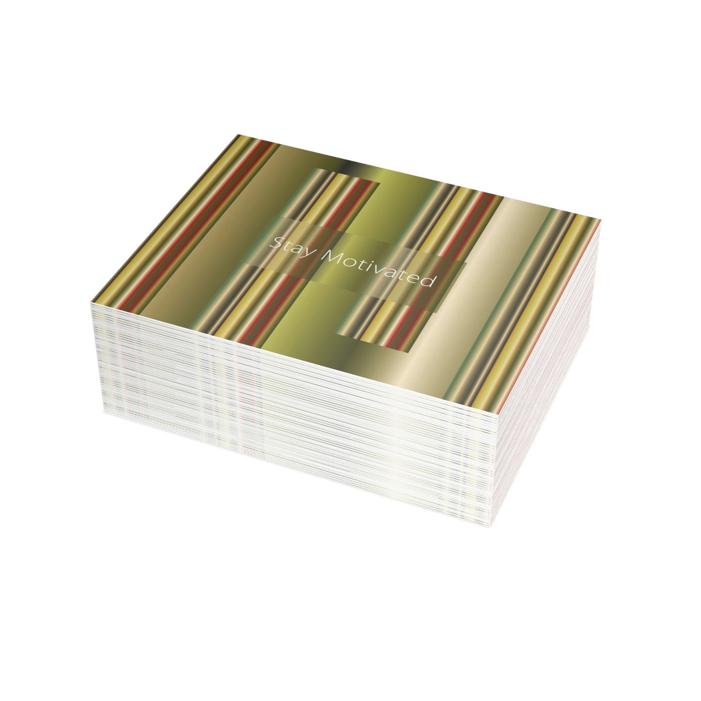 Folded Greeting Cards Horizontal (1, 10, 30, and 50pcs) Stay Motivated - Design No.300