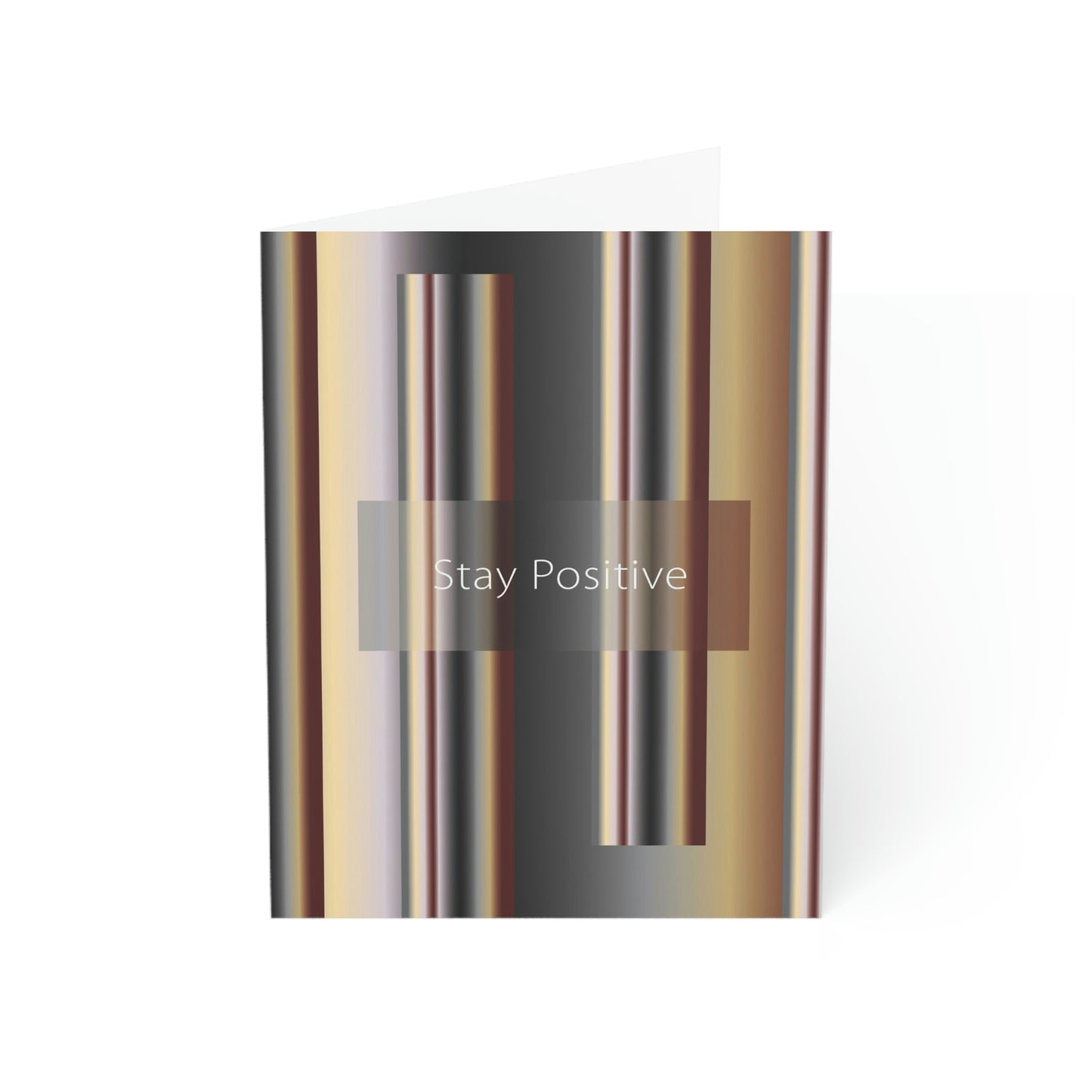 Folded Greeting Cards Vertical (1, 10, 30, and 50pcs) Stay Positive - Design No.700