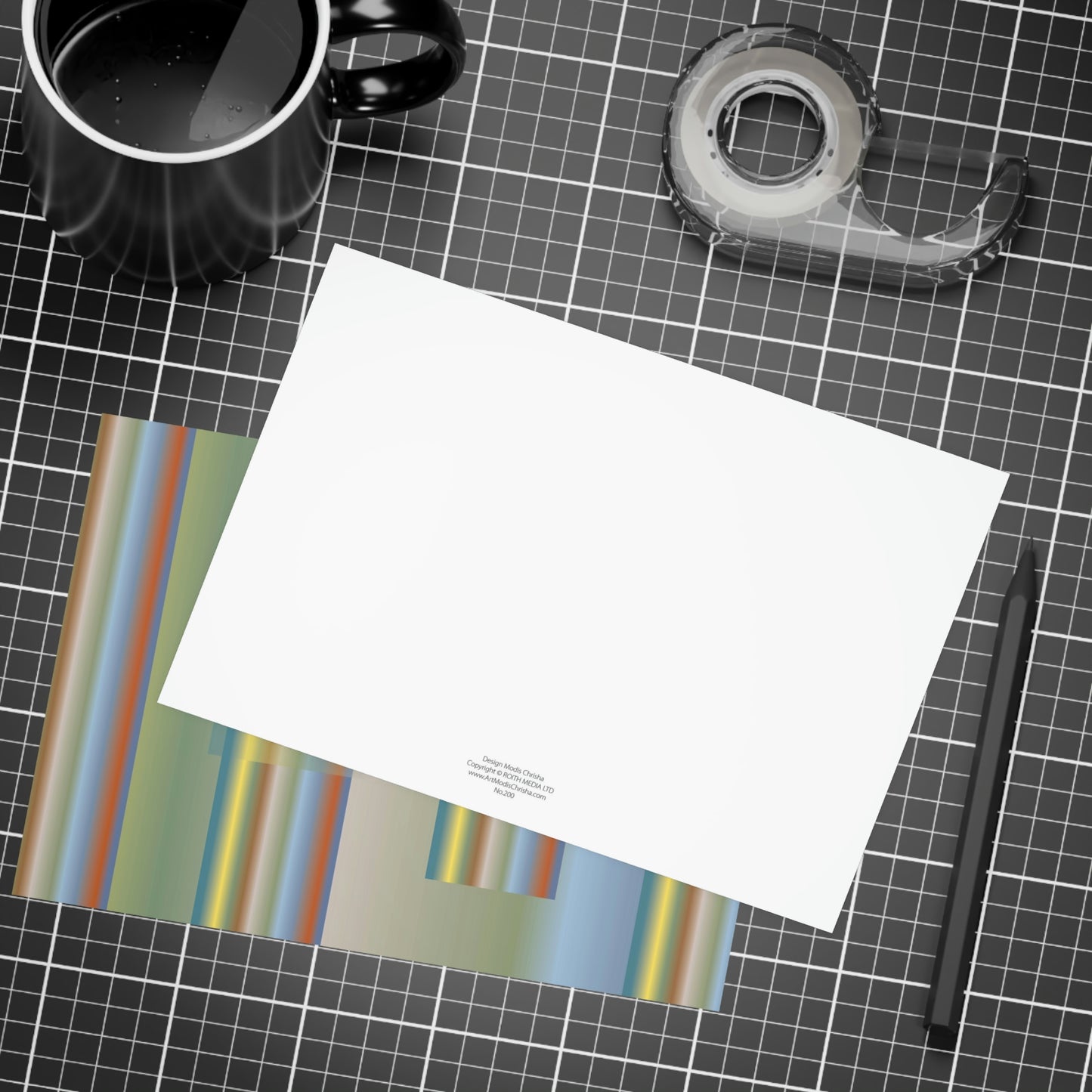 Unfolded Greeting Cards Horizontal (10, 30, and 50pcs) Stay Positive - Design No.200