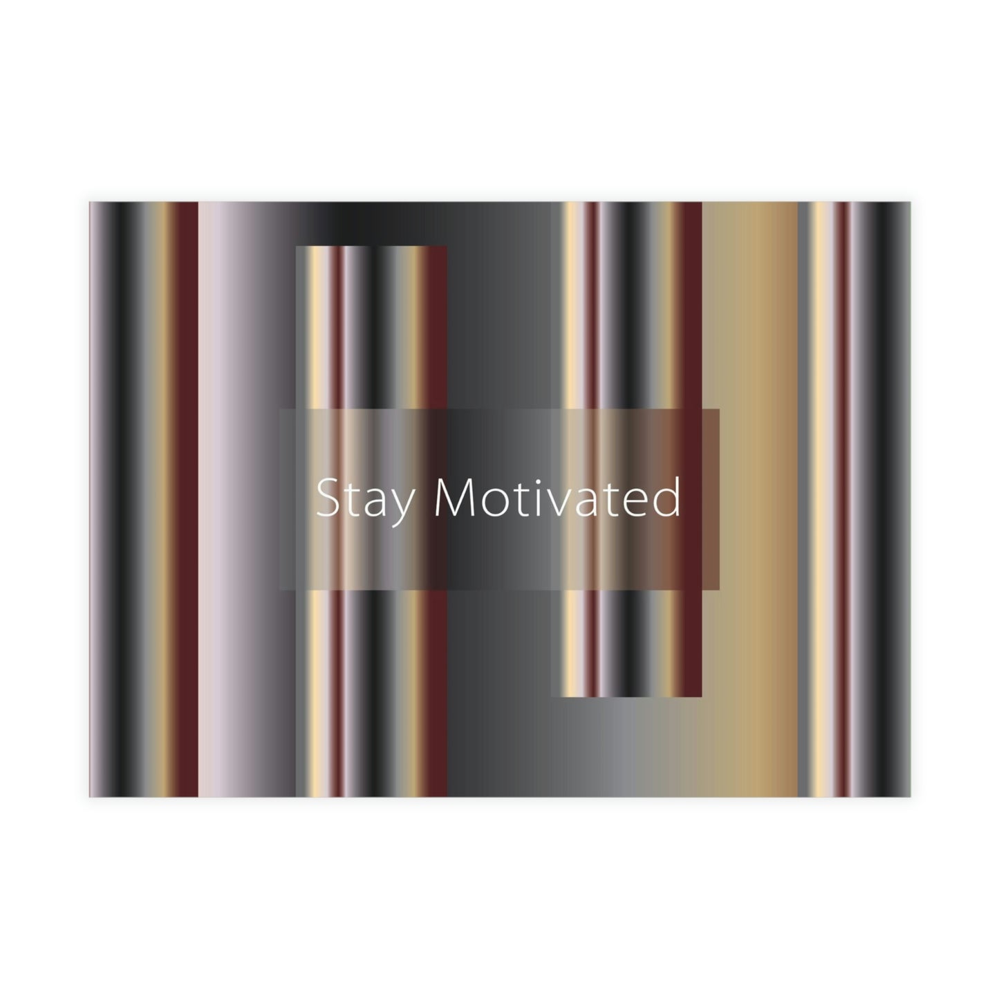 Unfolded Greeting Cards Horizontal (10, 30, and 50pcs) Stay Motivated - Design No.700