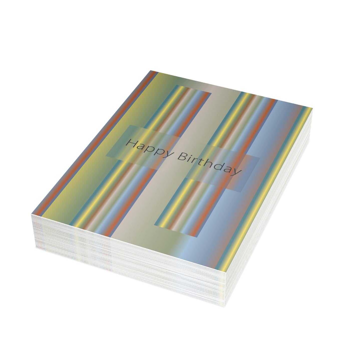 Unfolded Greeting Cards Vertical (10, 30, and 50pcs) Happy Birthday - Design No.200