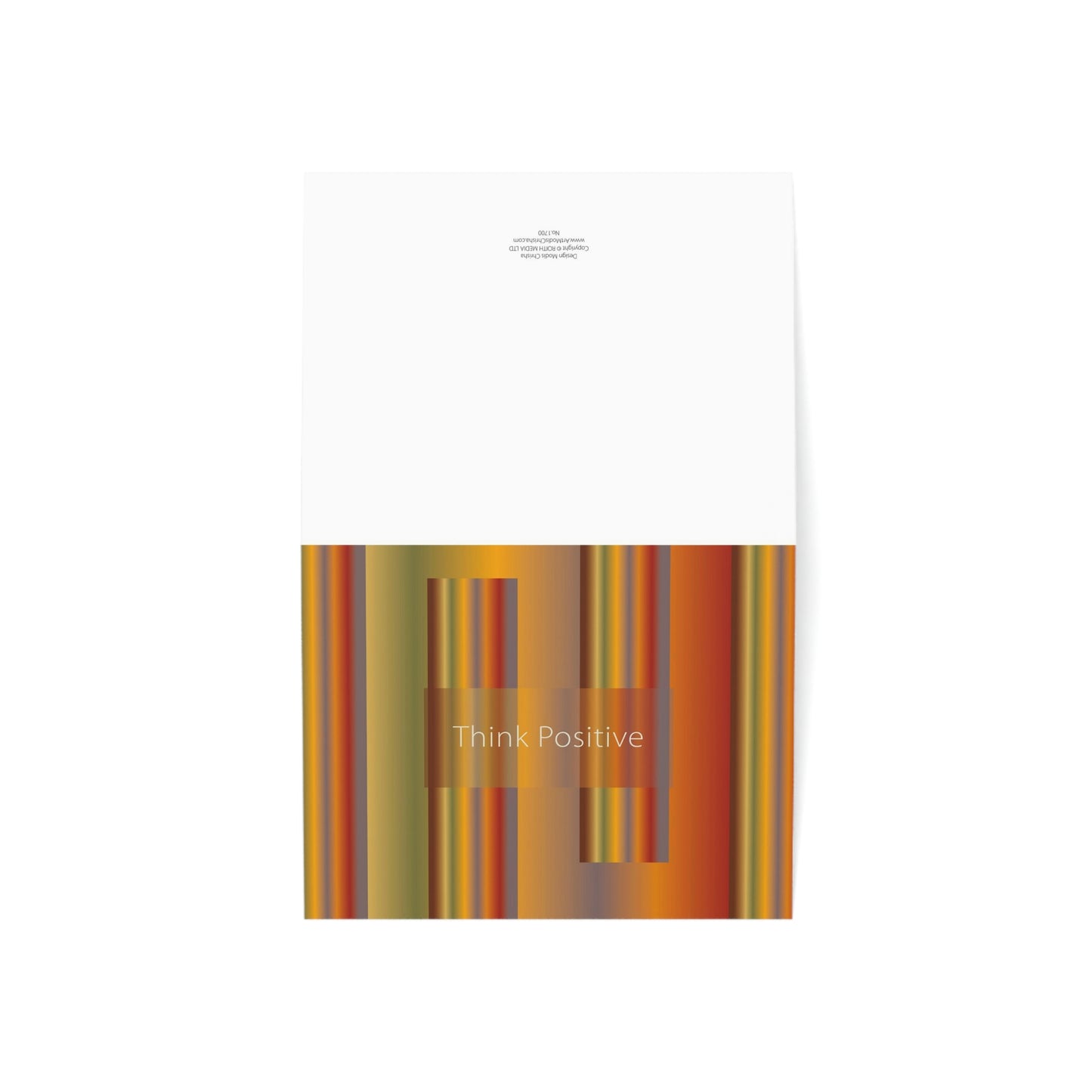 Folded Greeting Cards Horizontal (1, 10, 30, and 50pcs) Think Positive - Design No.1700