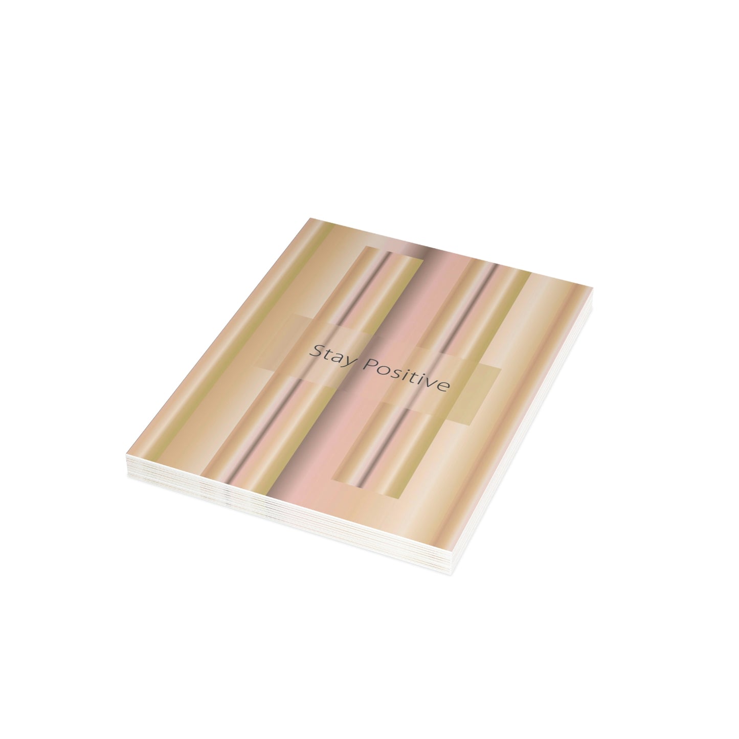 Folded Greeting Cards Vertical (1, 10, 30, and 50pcs) Stay Positive - Design No.100