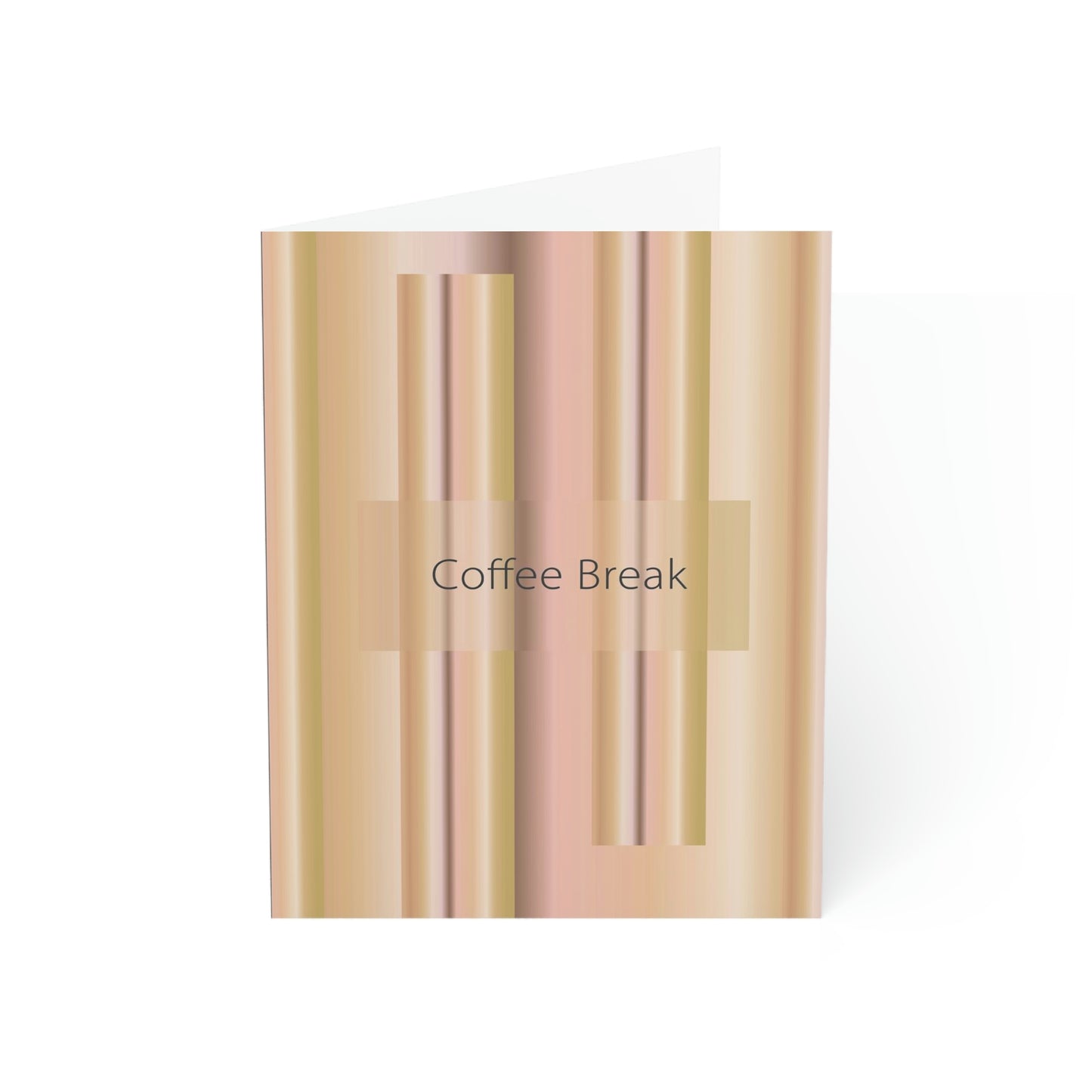 Folded Greeting Cards Vertical (1, 10, 30, and 50pcs) Coffee Break - Design No.100