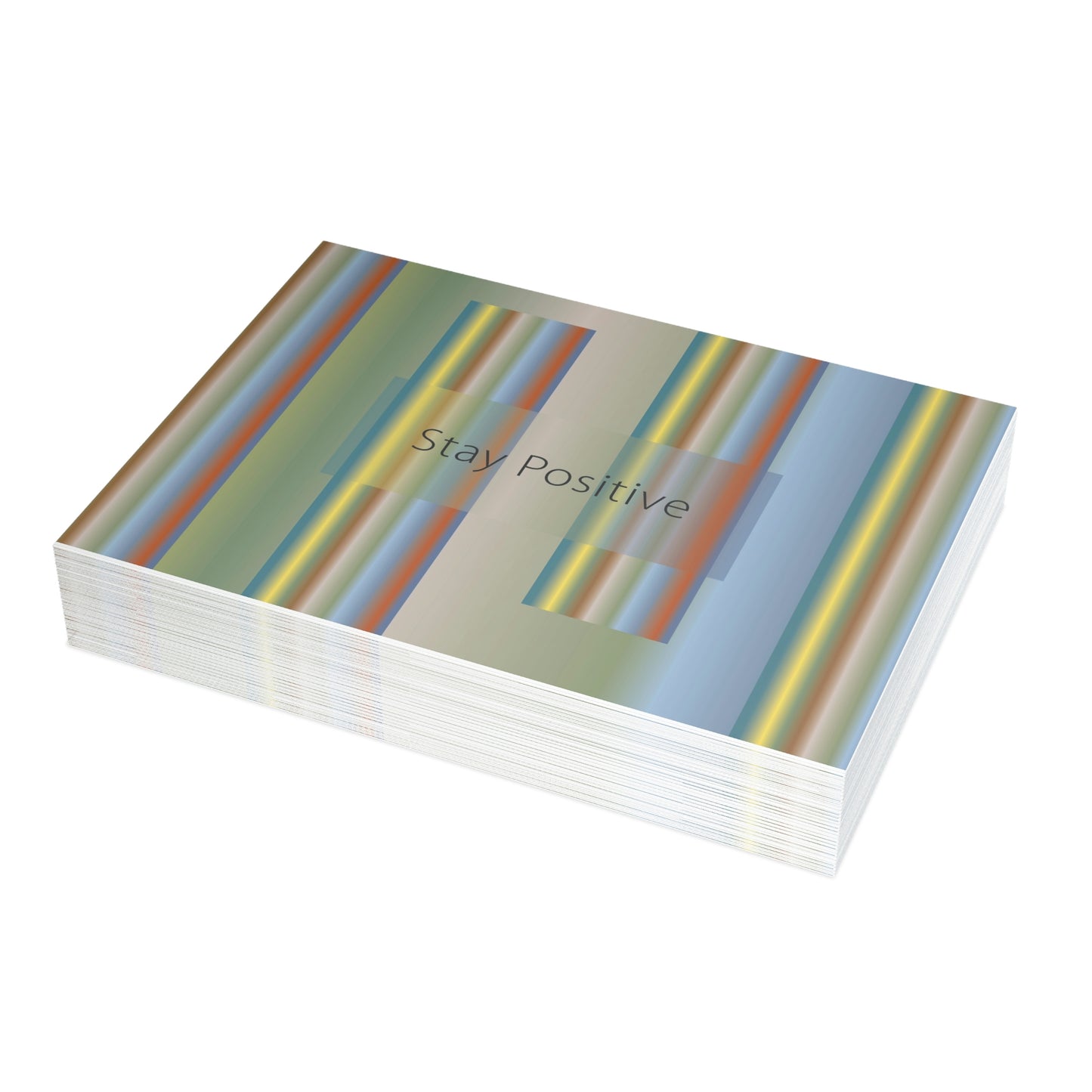 Unfolded Greeting Cards Horizontal (10, 30, and 50pcs) Stay Positive - Design No.200