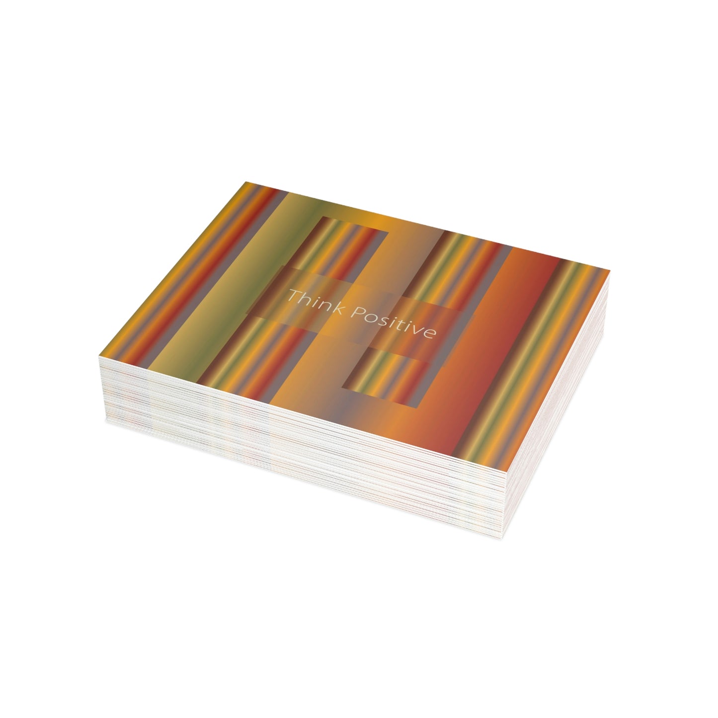 Folded Greeting Cards Horizontal (1, 10, 30, and 50pcs) Think Positive - Design No.1700