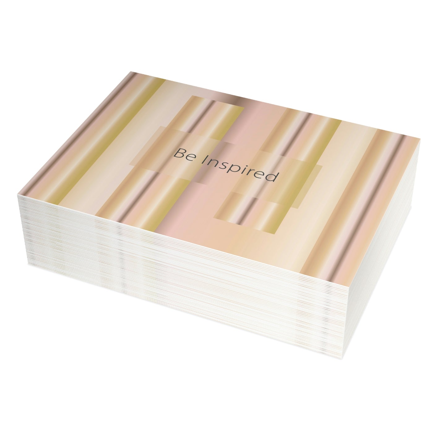 Unfolded Greeting Cards Horizontal (10, 30, and 50pcs) Be Inspired - Design No.100