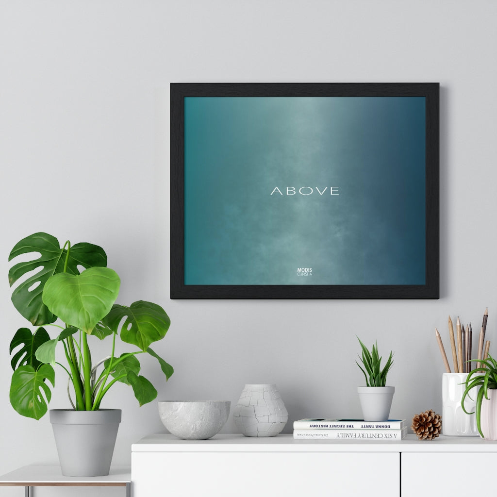 Poster Framed Horizontal Premium 14" x 11" - Design Above
