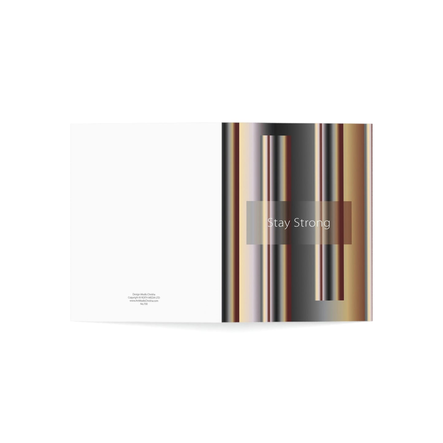 Folded Greeting Cards Vertical (1, 10, 30, and 50pcs) Stay Strong - Design No.700