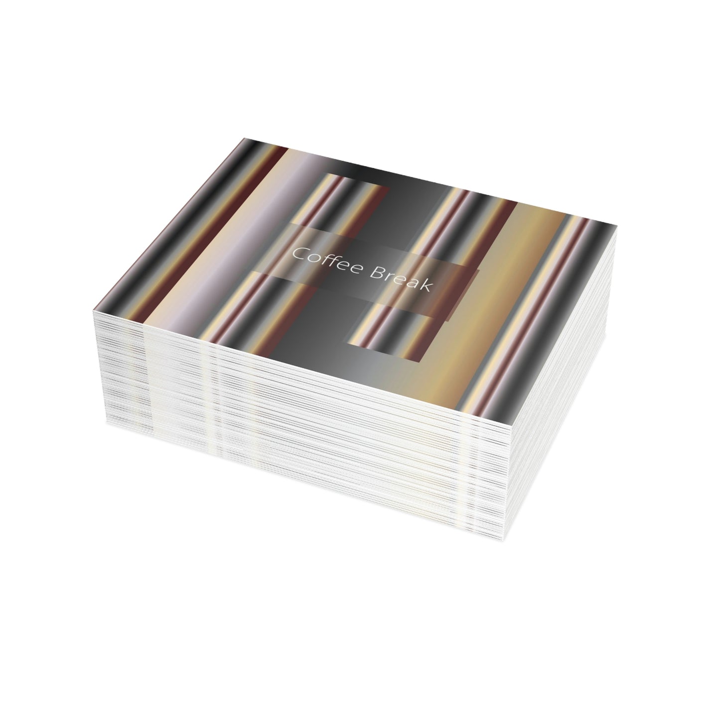 Folded Greeting Cards Horizontal (1, 10, 30, and 50pcs) Coffee Break - Design No.700