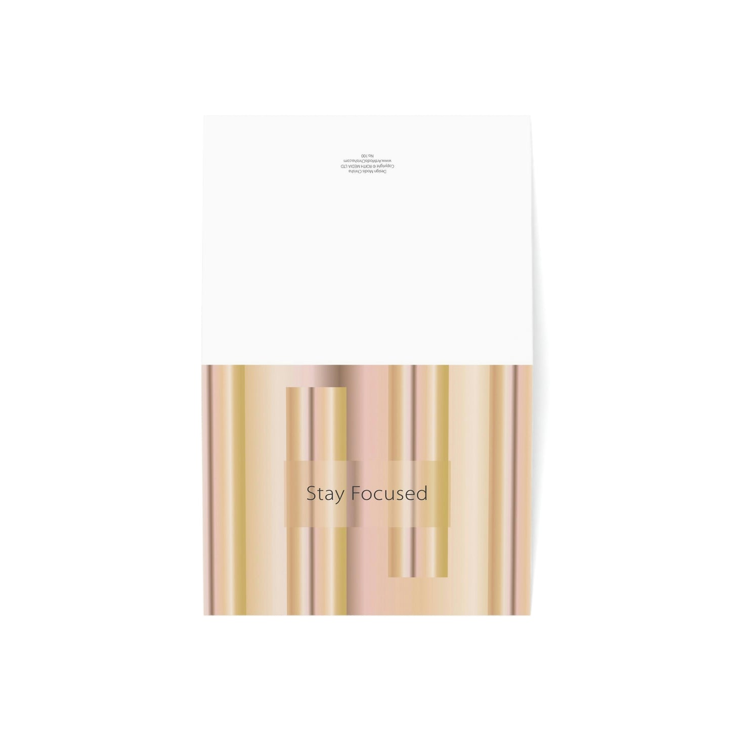 Folded Greeting Cards Horizontal (1, 10, 30, and 50pcs) Stay Focused - Design No.100