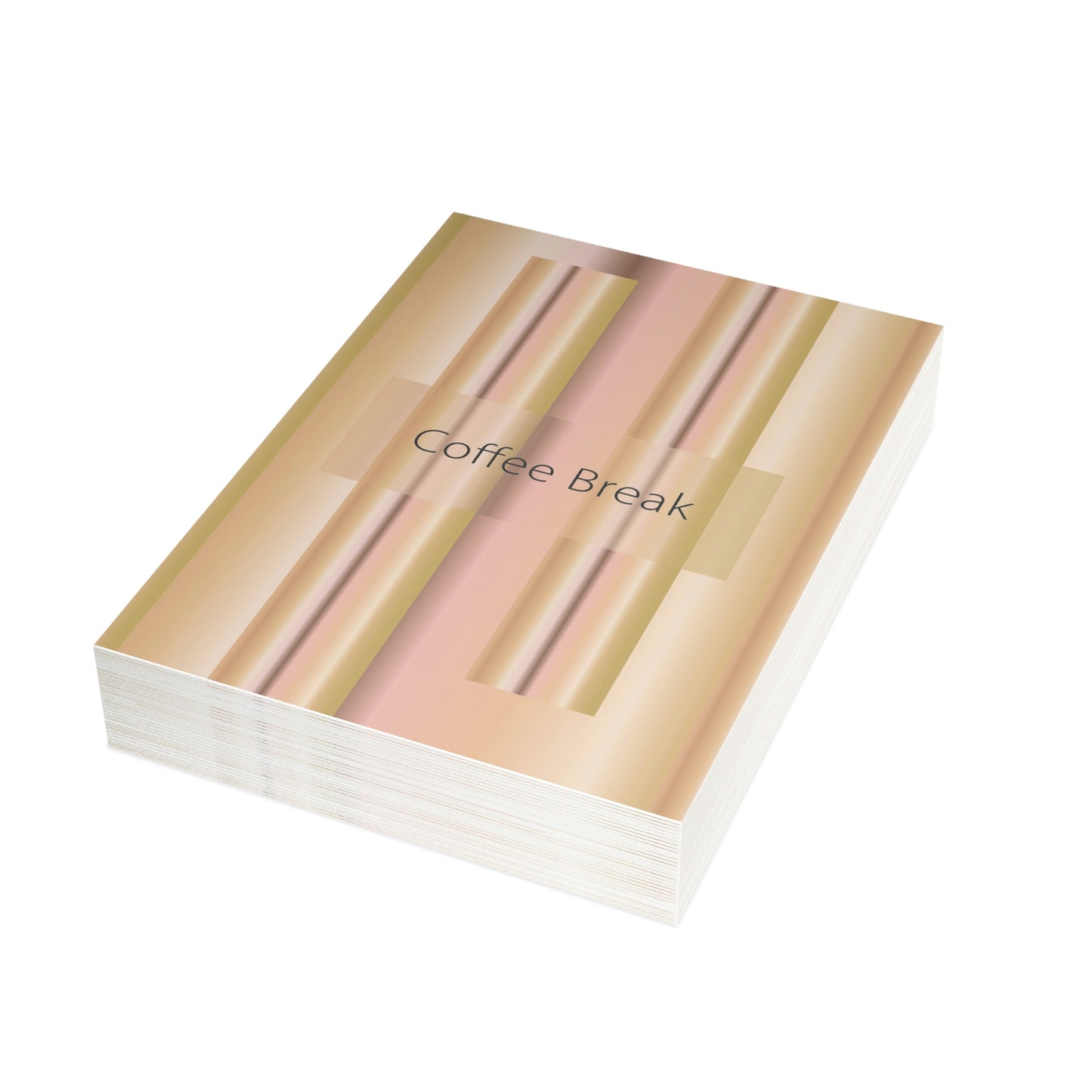 Unfolded Greeting Cards Vertical (10, 30, and 50pcs) Coffee Break - Design No.100