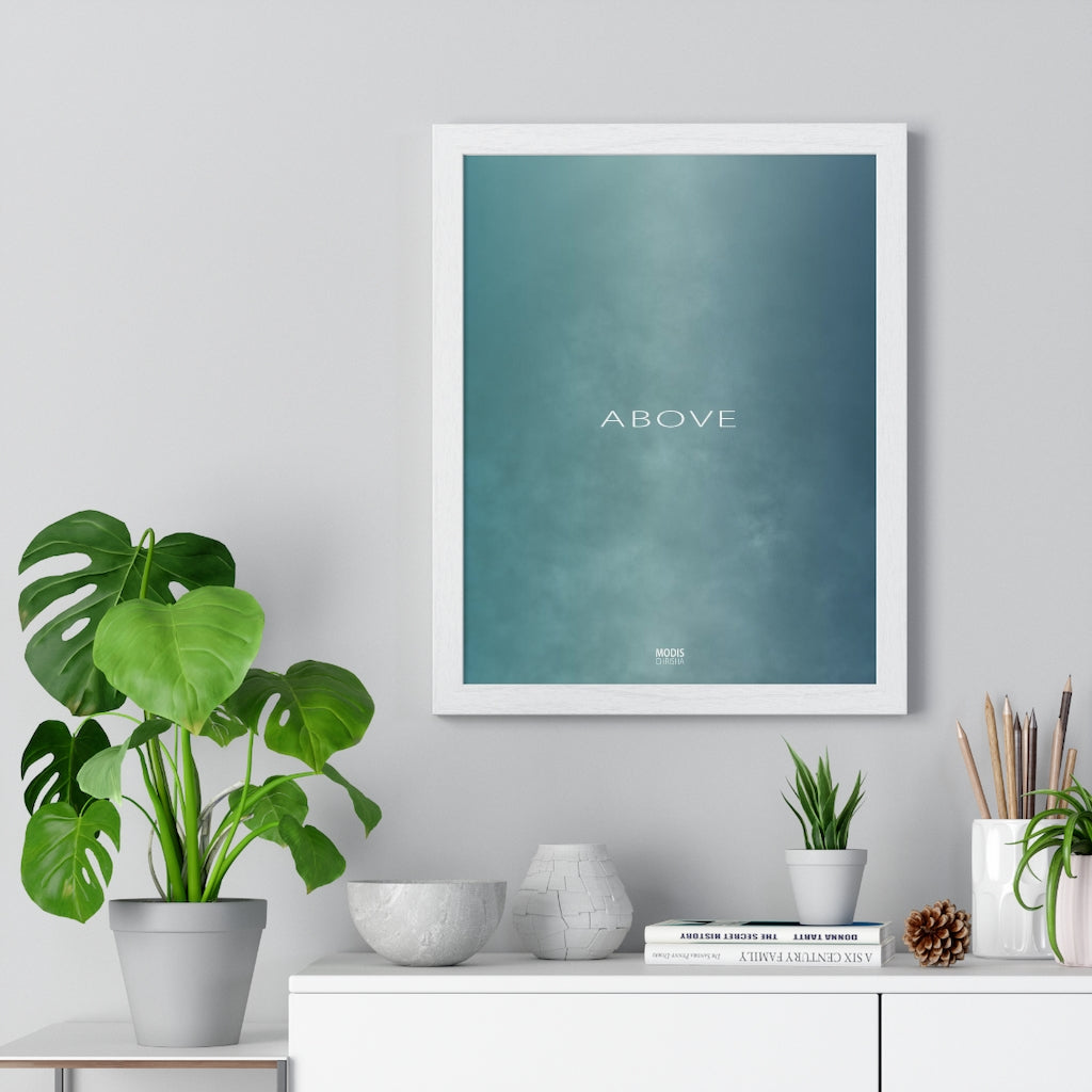 Poster Framed Vertical Premium 11" x 14" - Design Above