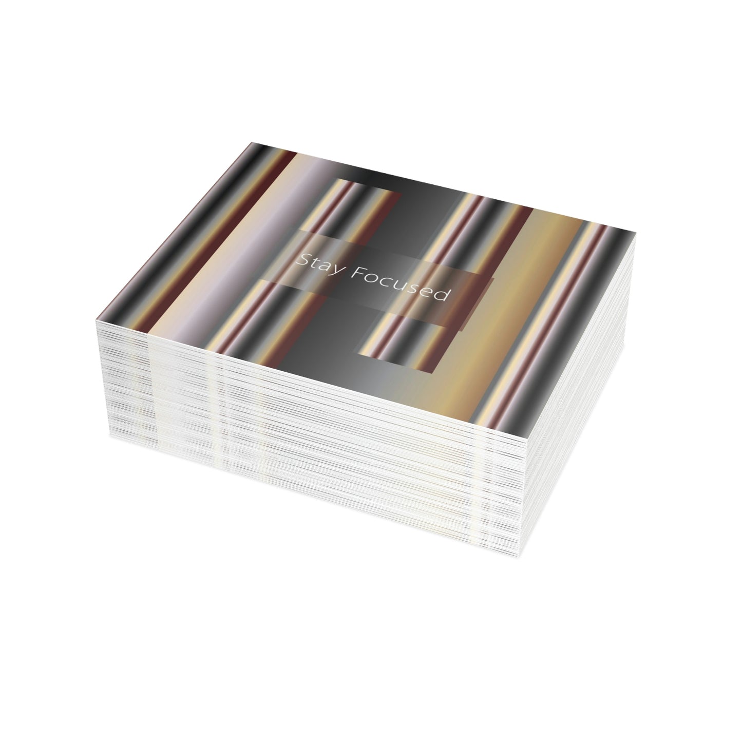 Folded Greeting Cards Horizontal (1, 10, 30, and 50pcs) Stay Focused - Design No.700