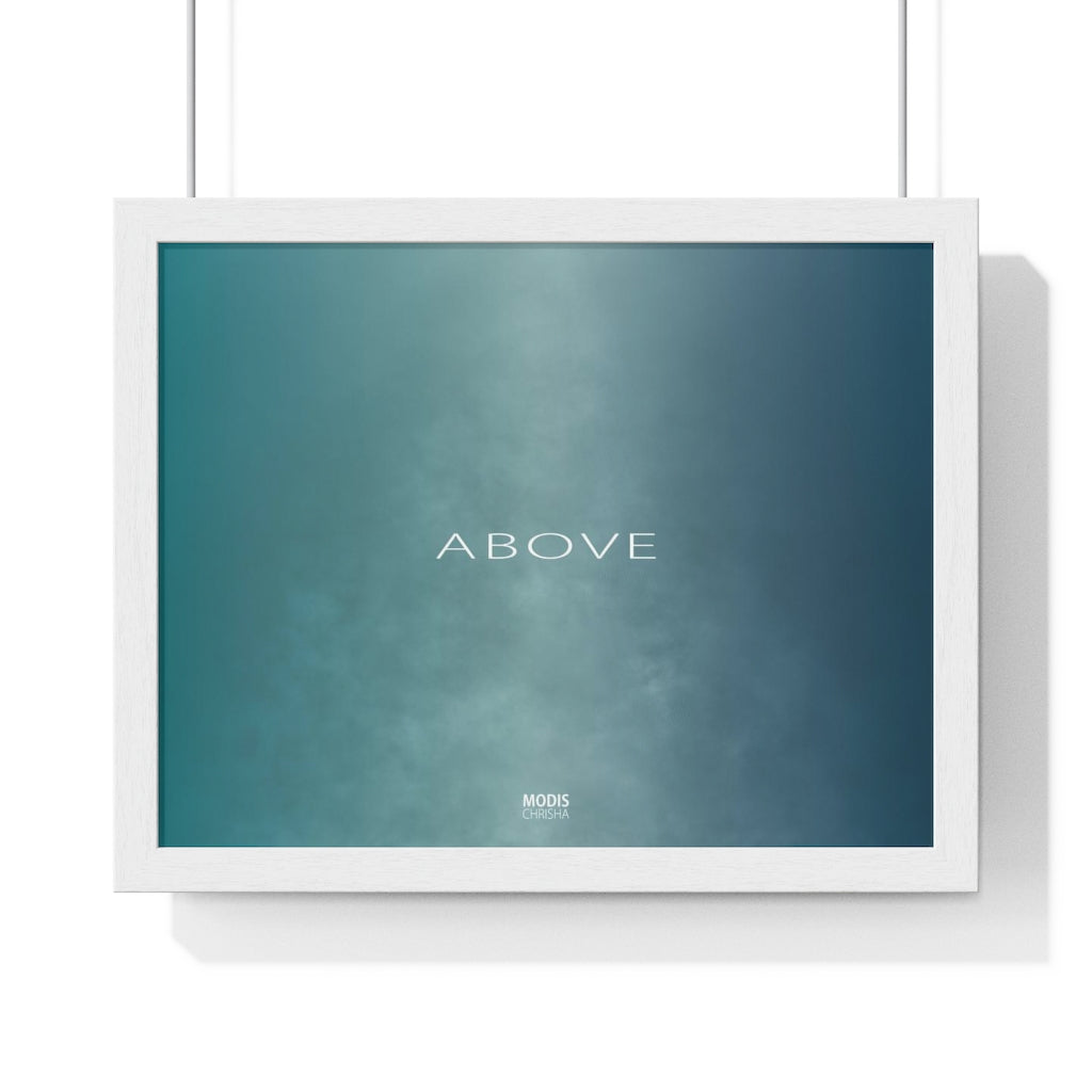 Poster Framed Horizontal Premium 14" x 11" - Design Above