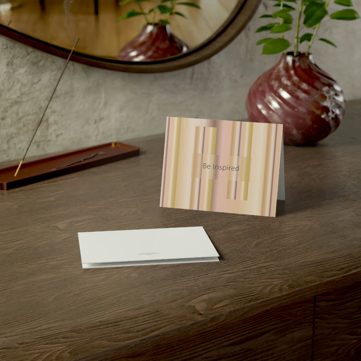 Folded Greeting Cards Horizontal (1, 10, 30, and 50pcs) Be Inspired - Design No.100