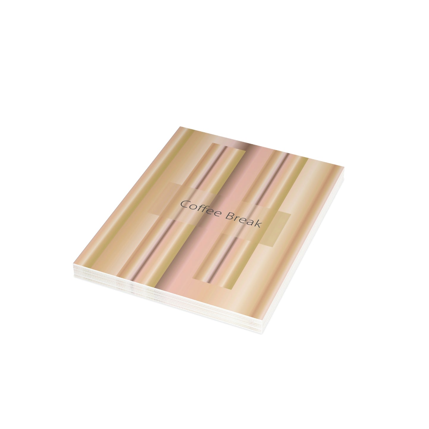 Folded Greeting Cards Vertical (1, 10, 30, and 50pcs) Coffee Break - Design No.100