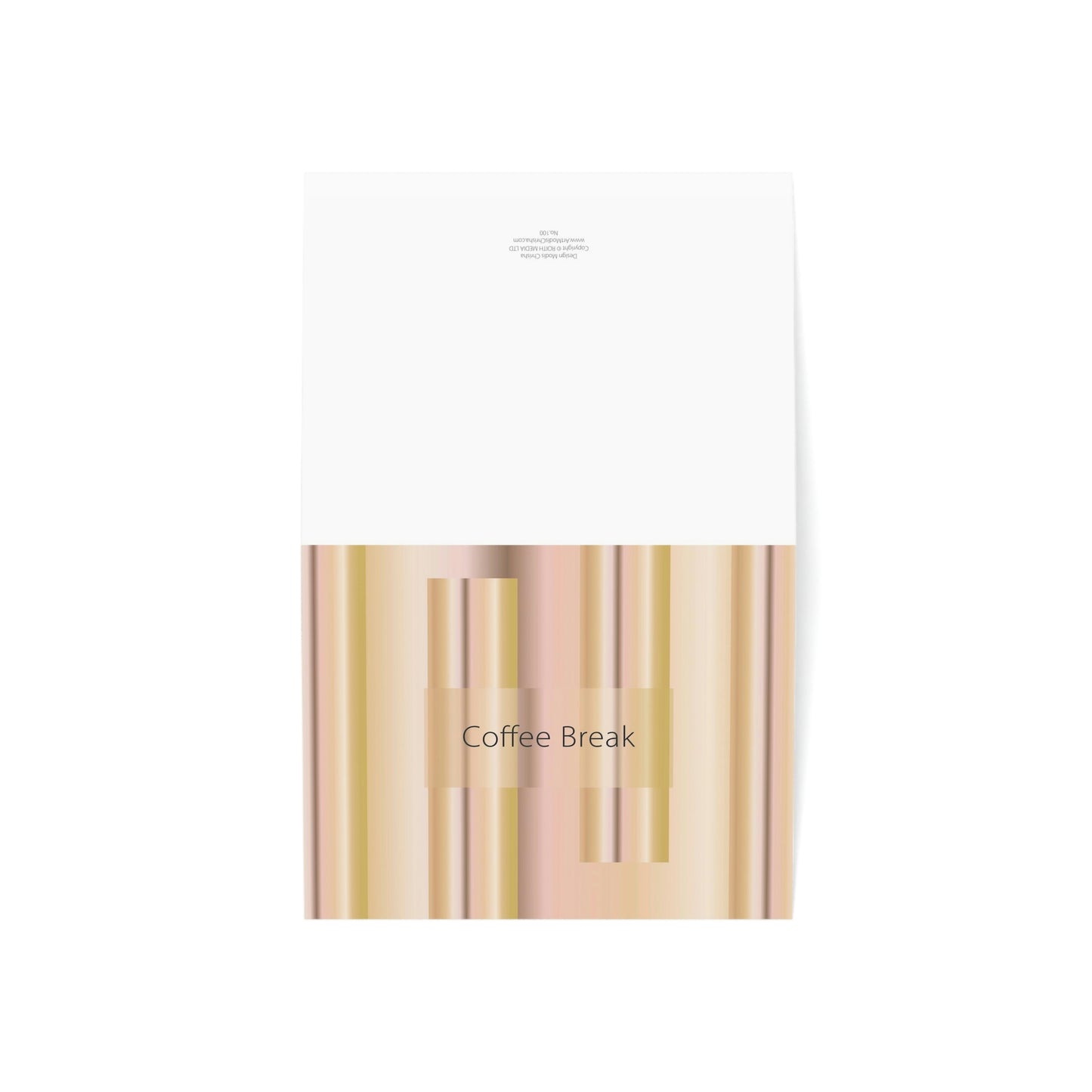 Folded Greeting Cards Horizontal (1, 10, 30, and 50pcs) Coffee Break - Design No.100