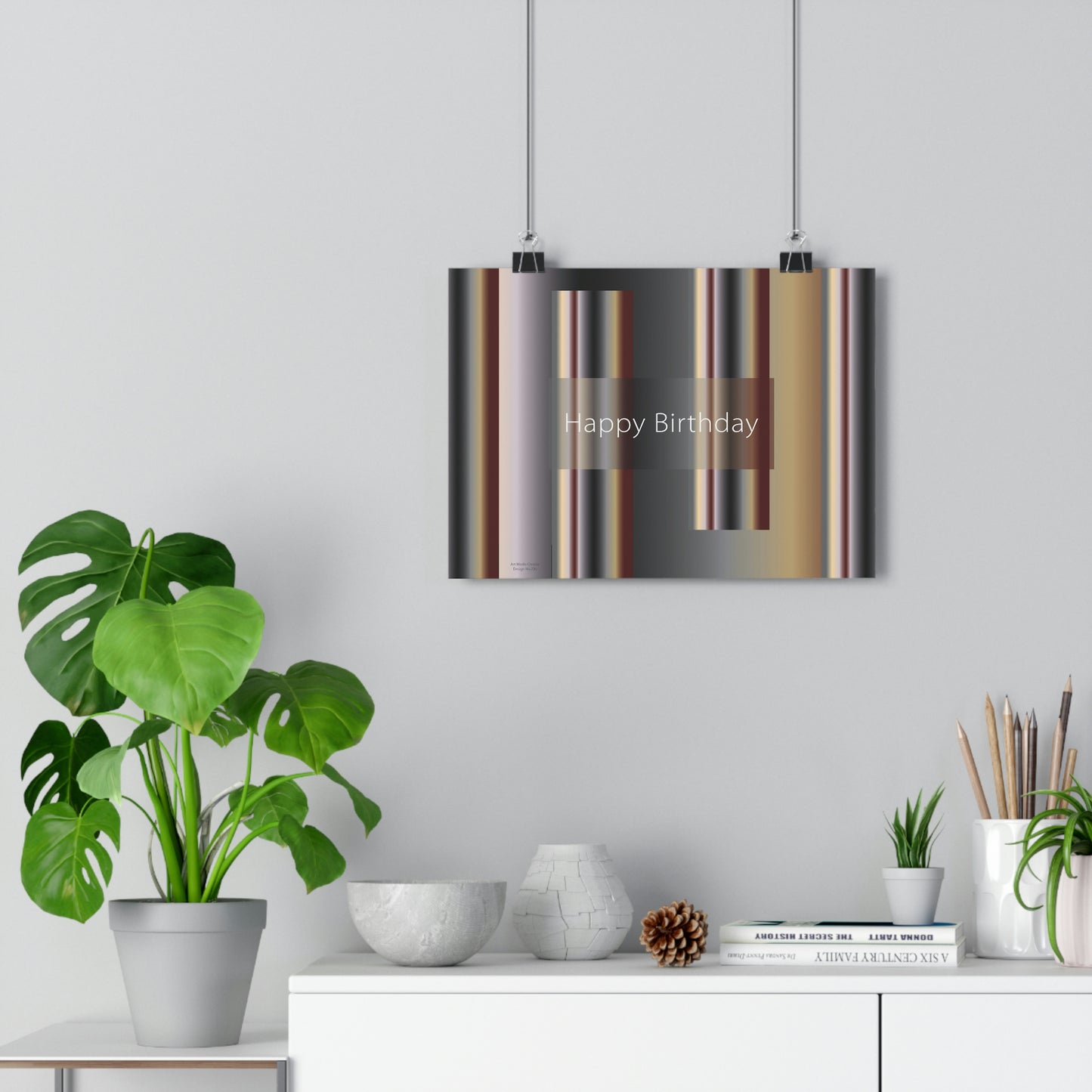 Giclée Art Print 11" x 8" Happy Birthday, Design No.700