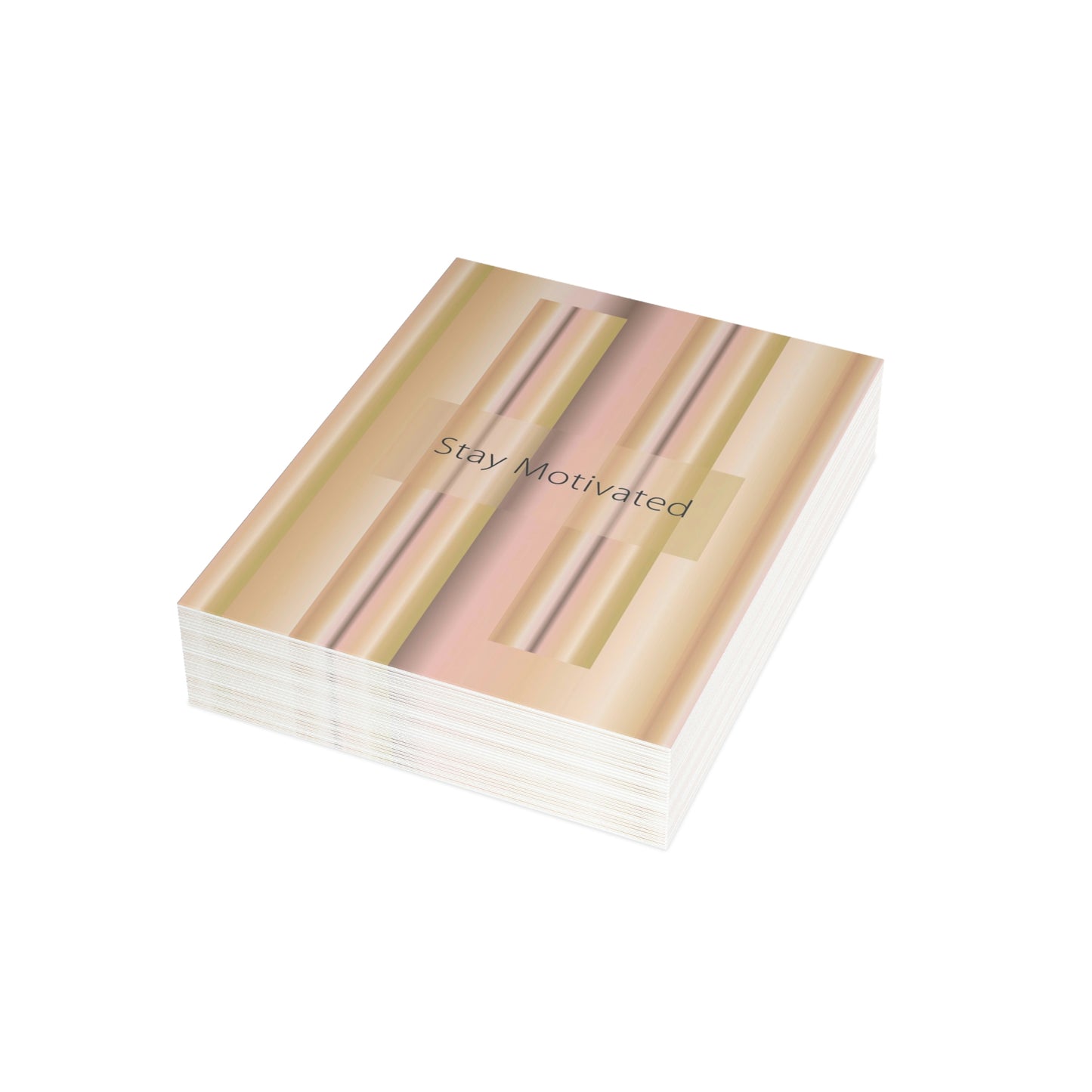 Folded Greeting Cards Vertical (1, 10, 30, and 50pcs) Stay Motivated - Design No.100