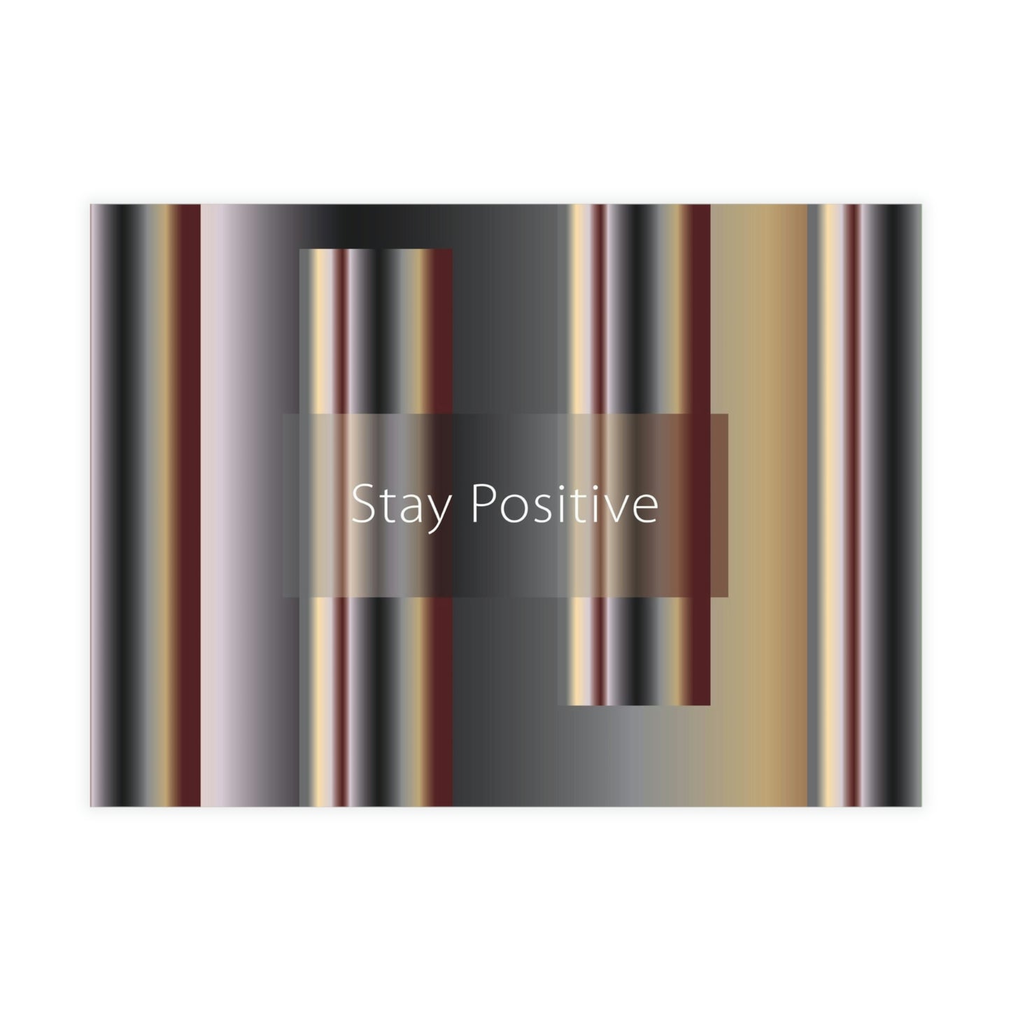Unfolded Greeting Cards Horizontal (10, 30, and 50pcs) Stay Positive - Design No.700