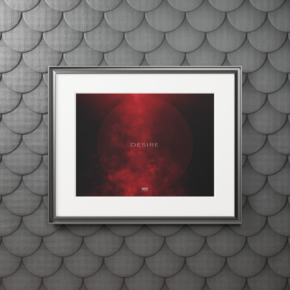 Fine Art Prints (Passepartout Paper Horizontal Frame) 20" - 16" Design 'Desire'