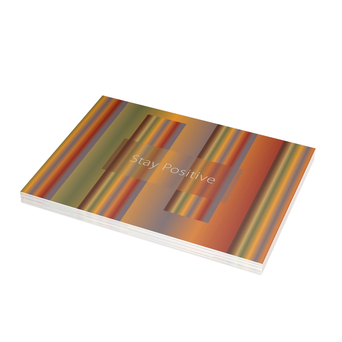 Unfolded Greeting Cards Horizontal (10, 30, and 50pcs) Stay Positive - Design No.1700