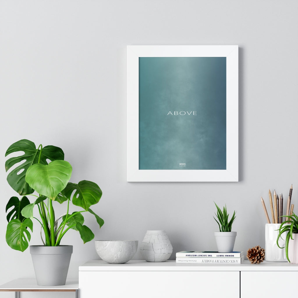 Poster Framed Vertical 11" x 14" - Design Above