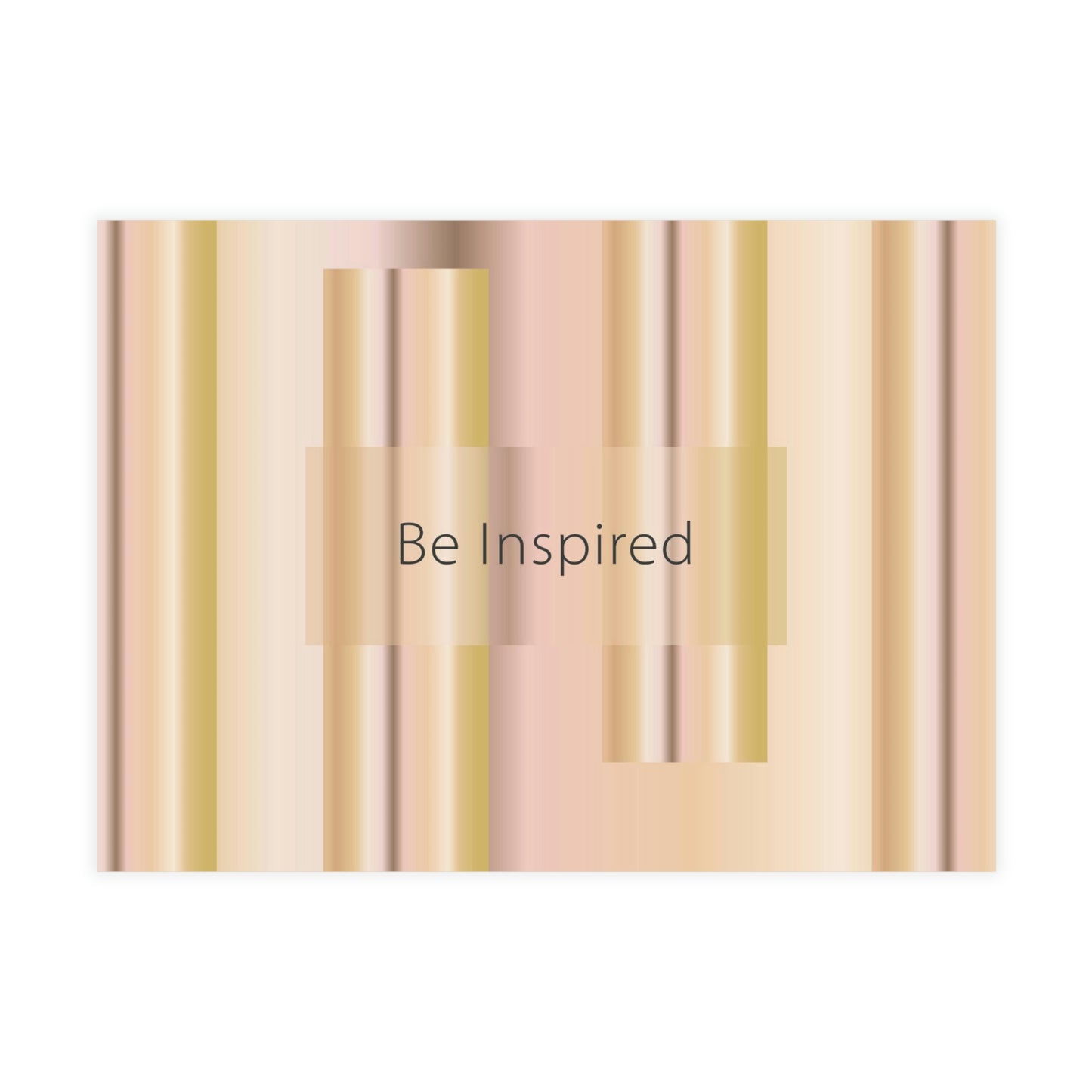 Unfolded Greeting Cards Horizontal (10, 30, and 50pcs) Be Inspired - Design No.100
