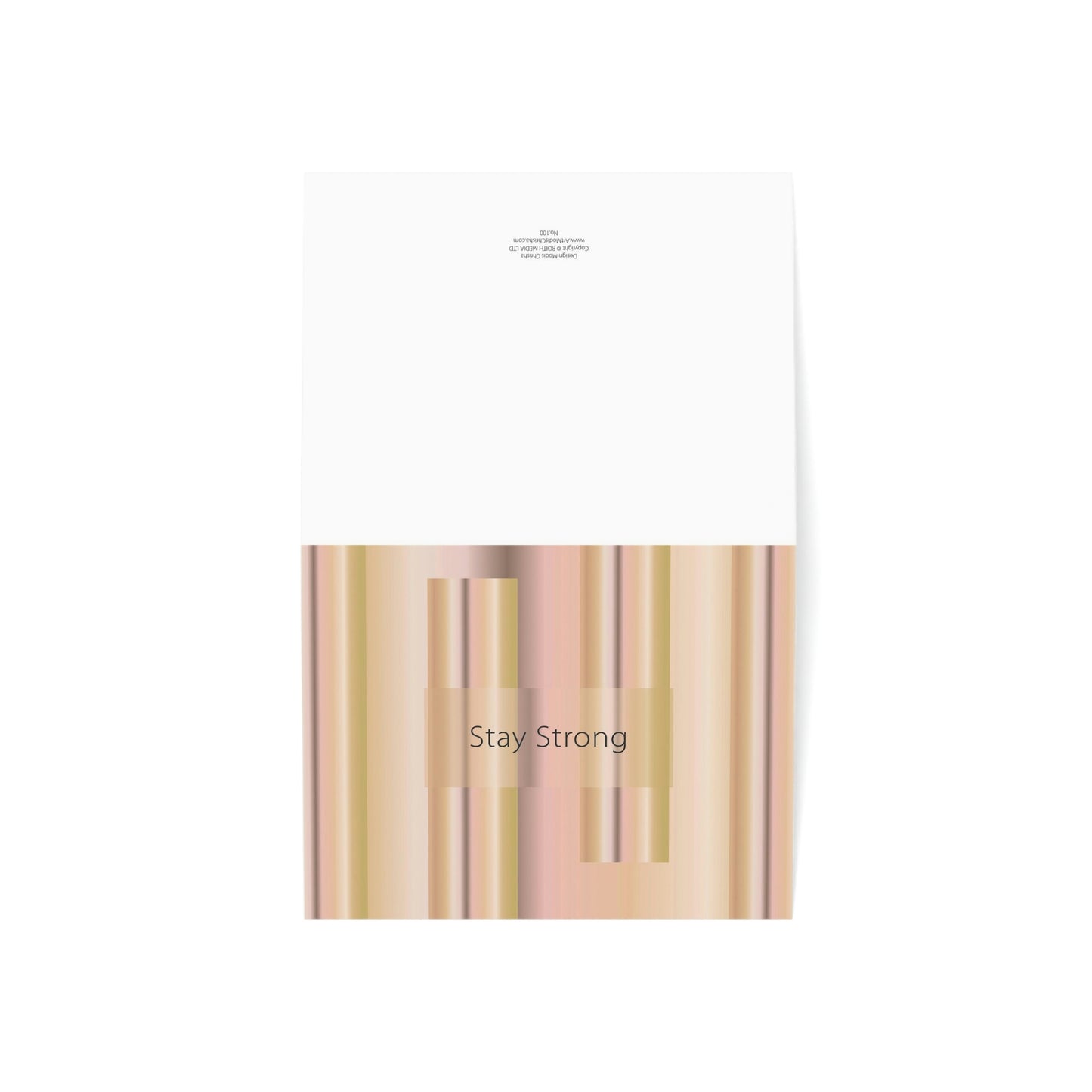 Folded Greeting Cards Horizontal (1, 10, 30, and 50pcs) Stay Strong - Design No.100